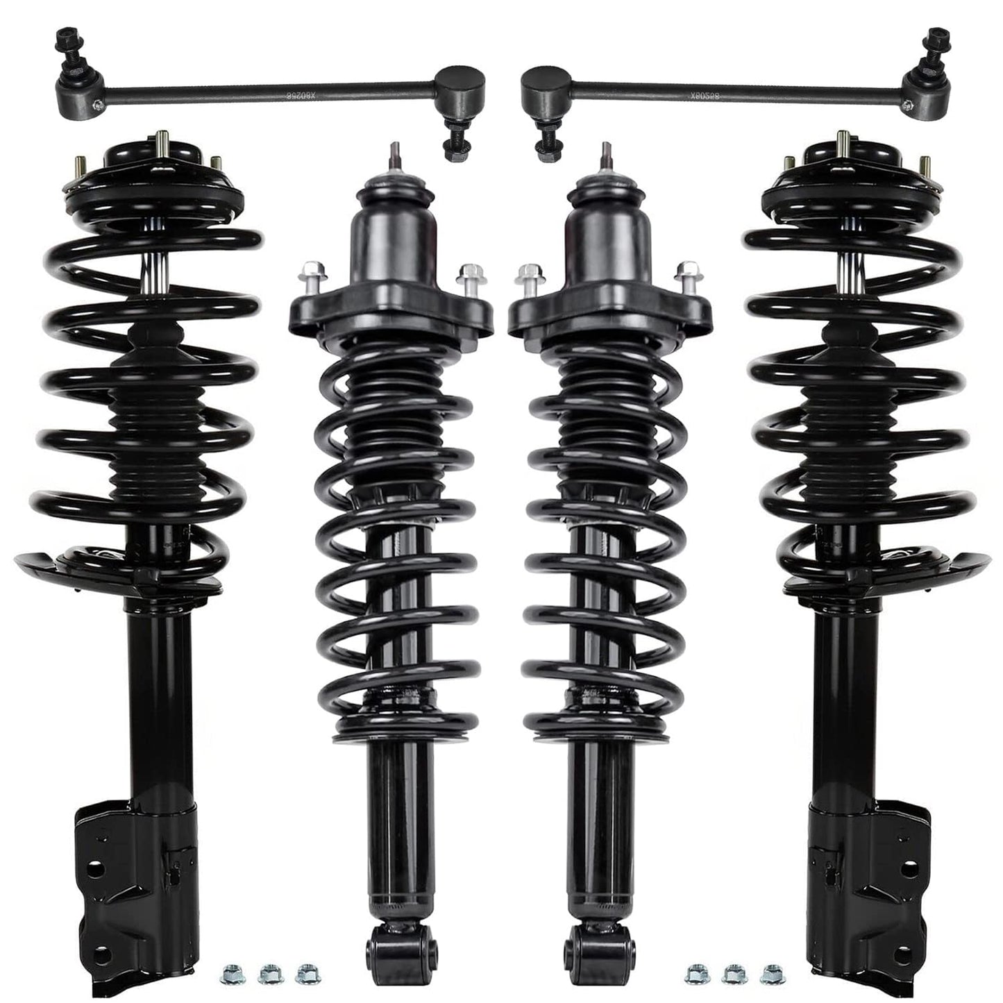 Front & Rear Suspension Kit with Struts Control Arms & Tie Rods for Camaro 2011–2012
