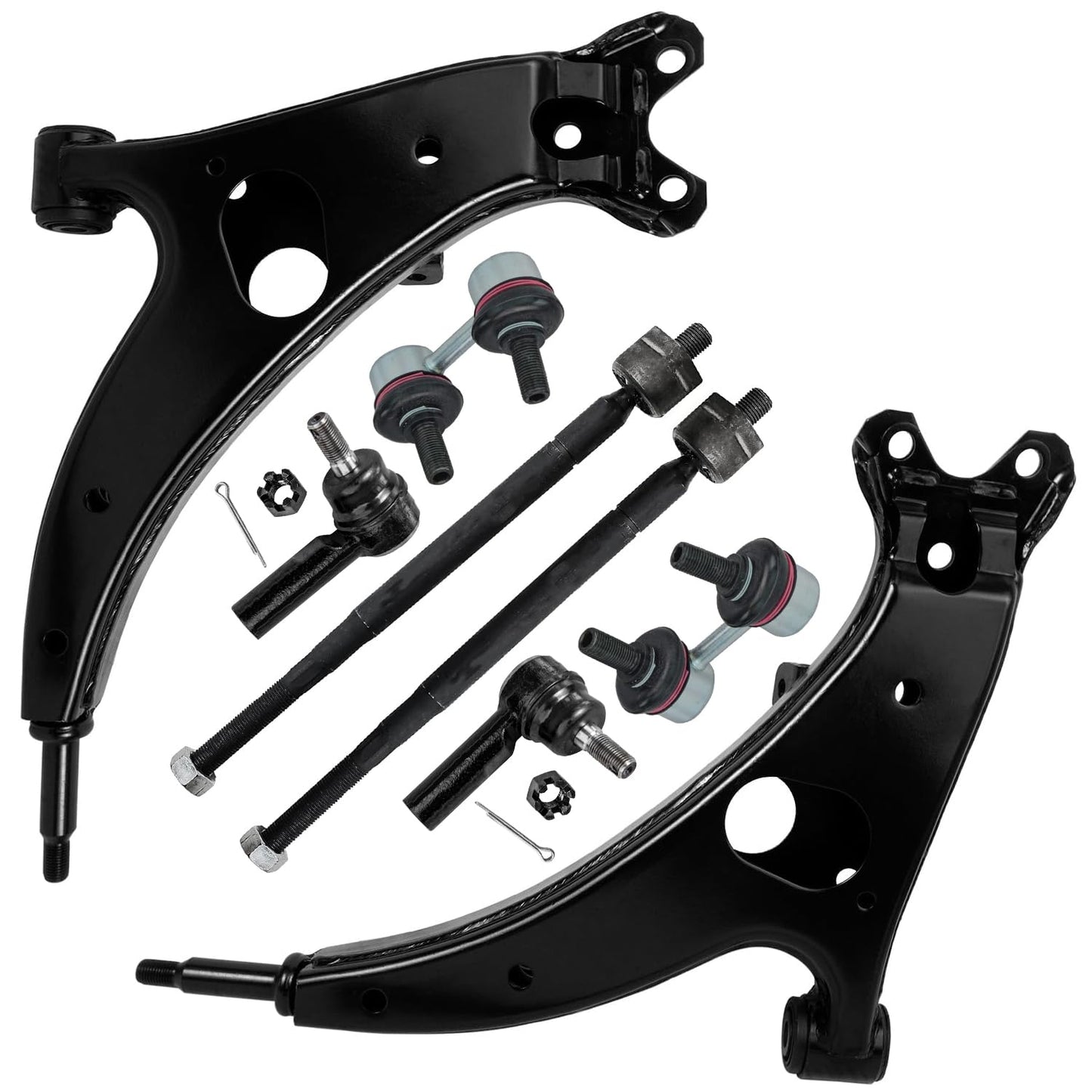 8-Piece Front Suspension Kit with Control Arms Ball Joints & Sway Bar Links for 2WD