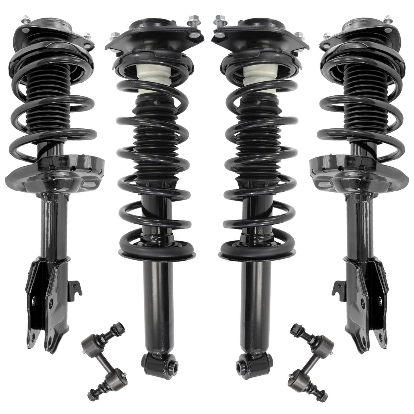 Front & Rear Suspension Kit with Struts Control Arms & Tie Rods for Camaro 2011–2012
