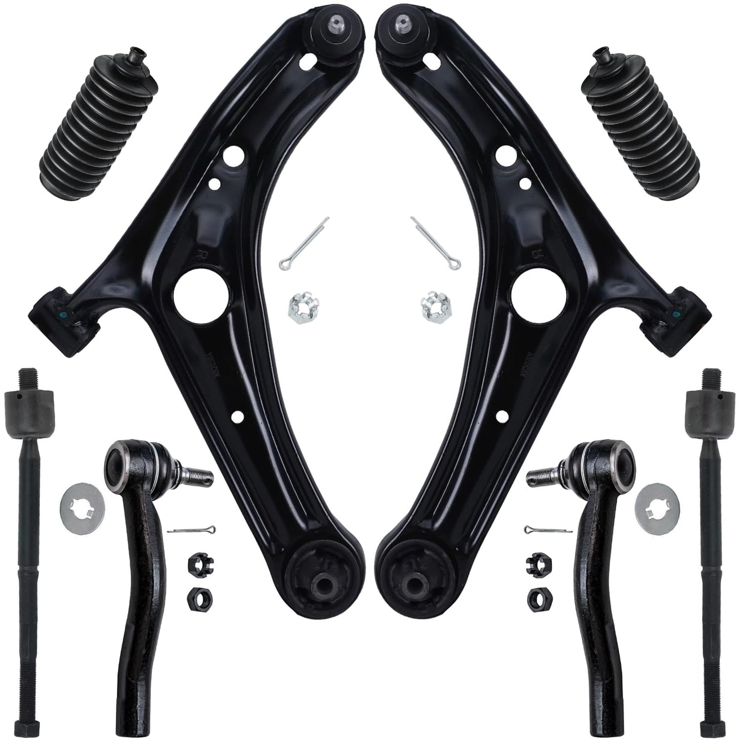 8-Piece Front Suspension Kit with Control Arms Ball Joints & Sway Bar Links for 2WD