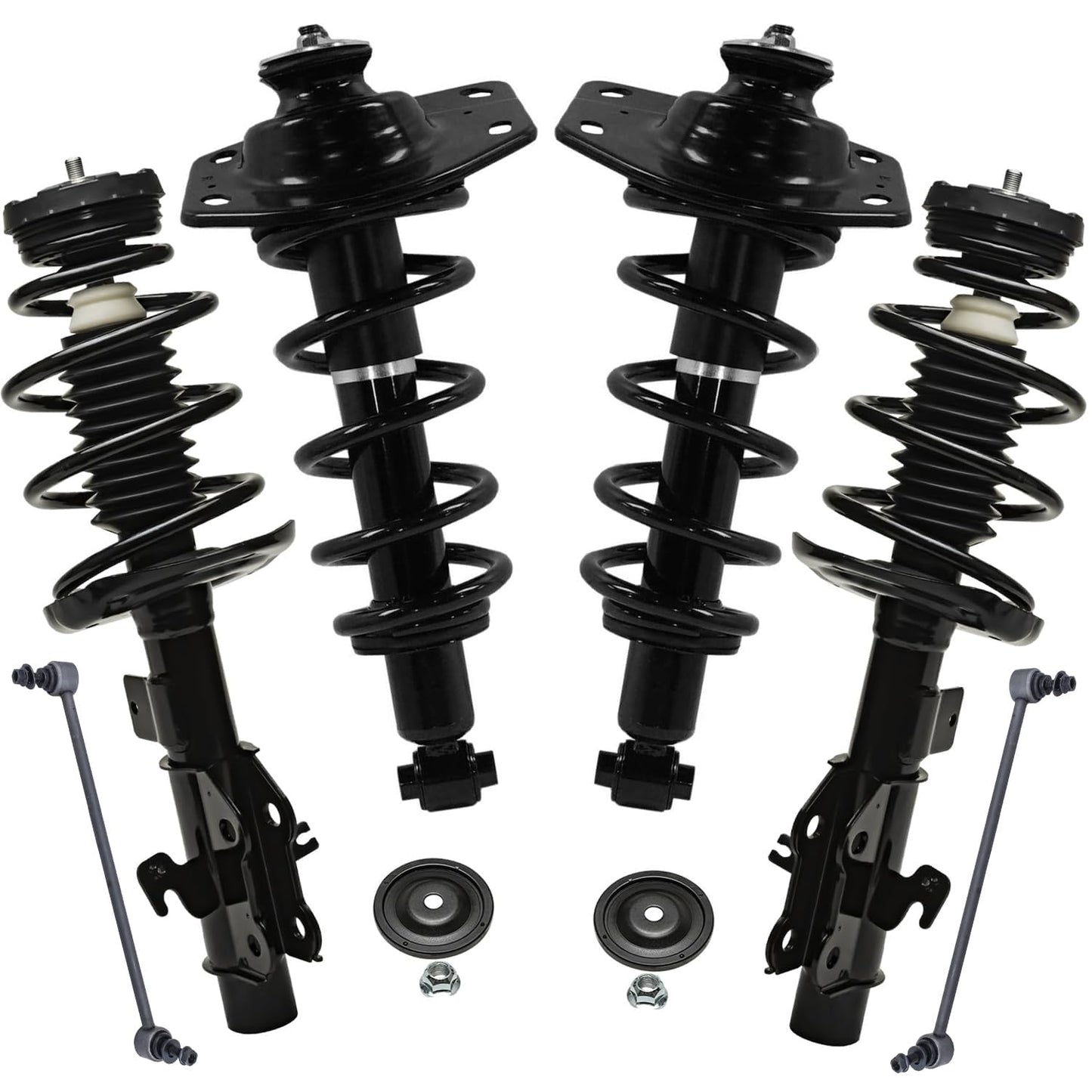Front & Rear Suspension Kit with Struts Control Arms & Tie Rods for Camaro 2011–2012