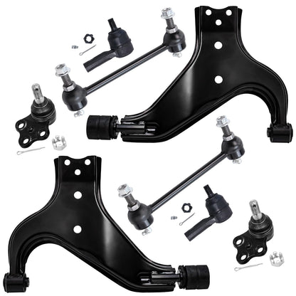 8-Piece Front Suspension Kit with Control Arms Ball Joints & Sway Bar Links for 2WD