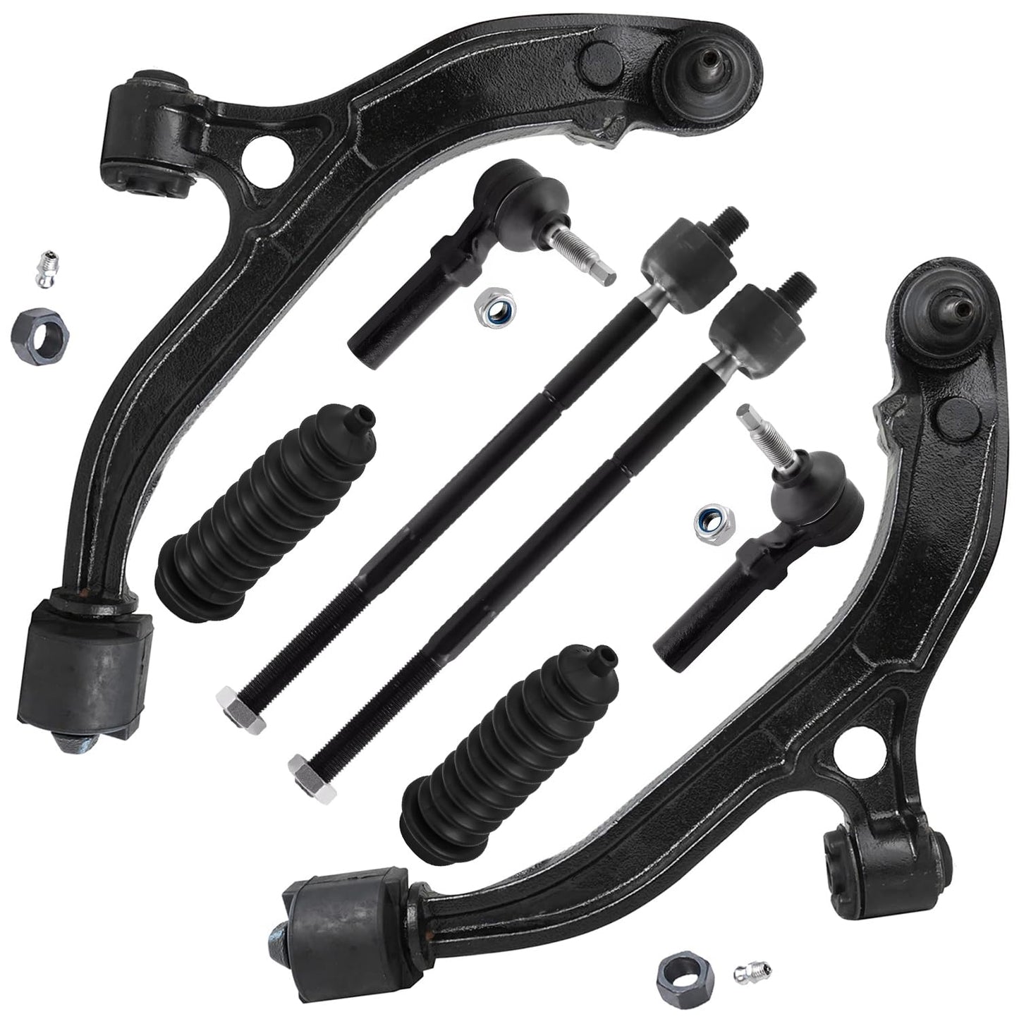 8-Piece Front Suspension Kit with Control Arms Ball Joints & Sway Bar Links for 2WD
