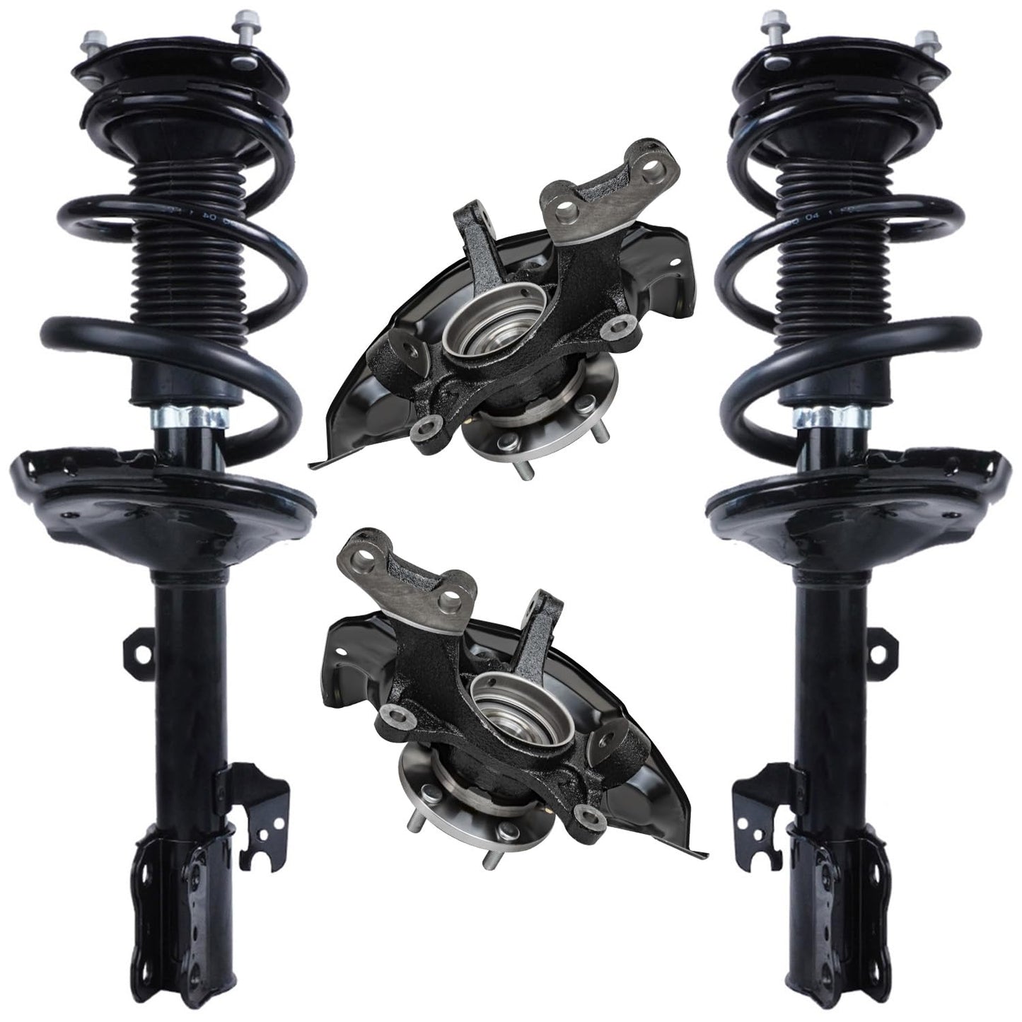 Front & Rear Suspension Kit with Struts Control Arms & Tie Rods for Camaro 2011–2012