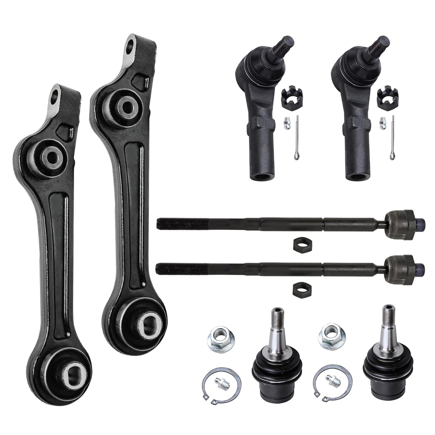 8-Piece Front Suspension Kit with Control Arms Ball Joints & Sway Bar Links for 2WD