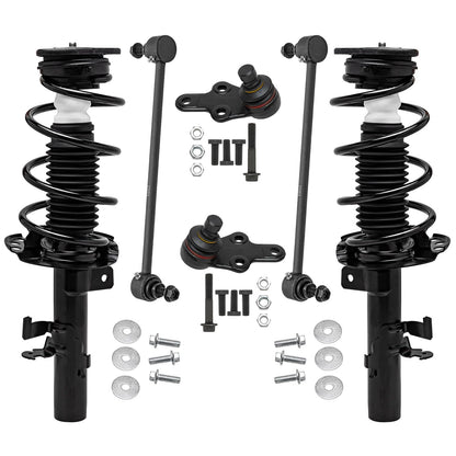 Front & Rear Suspension Kit with Struts Control Arms & Tie Rods for Camaro 2011–2012