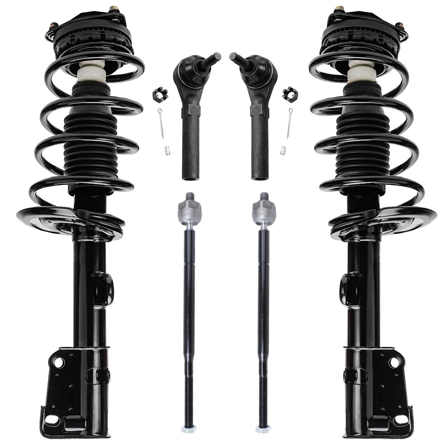 Front & Rear Suspension Kit with Struts Control Arms & Tie Rods for Camaro 2011–2012