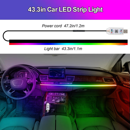 Acrylic Interior Car Lights, RGB Ambient Lighting LED Lights for Car