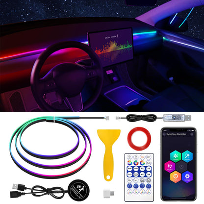 Acrylic Interior Car LED Strip Light with Wireless APP