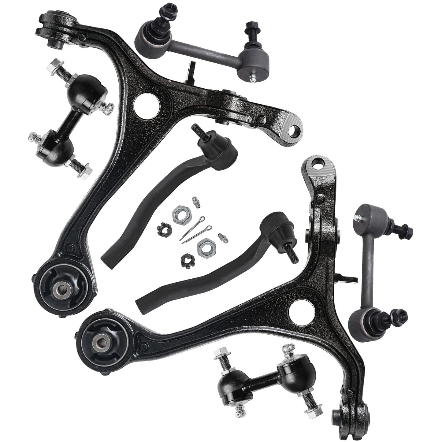 8-Piece Front Suspension Kit with Control Arms Ball Joints & Sway Bar Links for 2WD