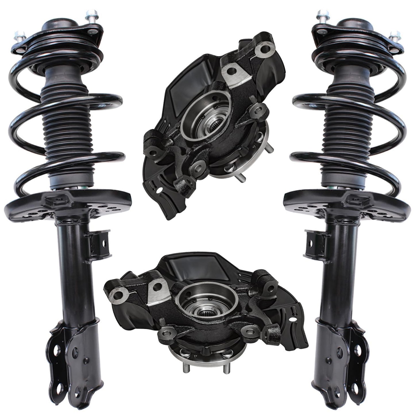 Front & Rear Suspension Kit with Struts Control Arms & Tie Rods for Camaro 2011–2012