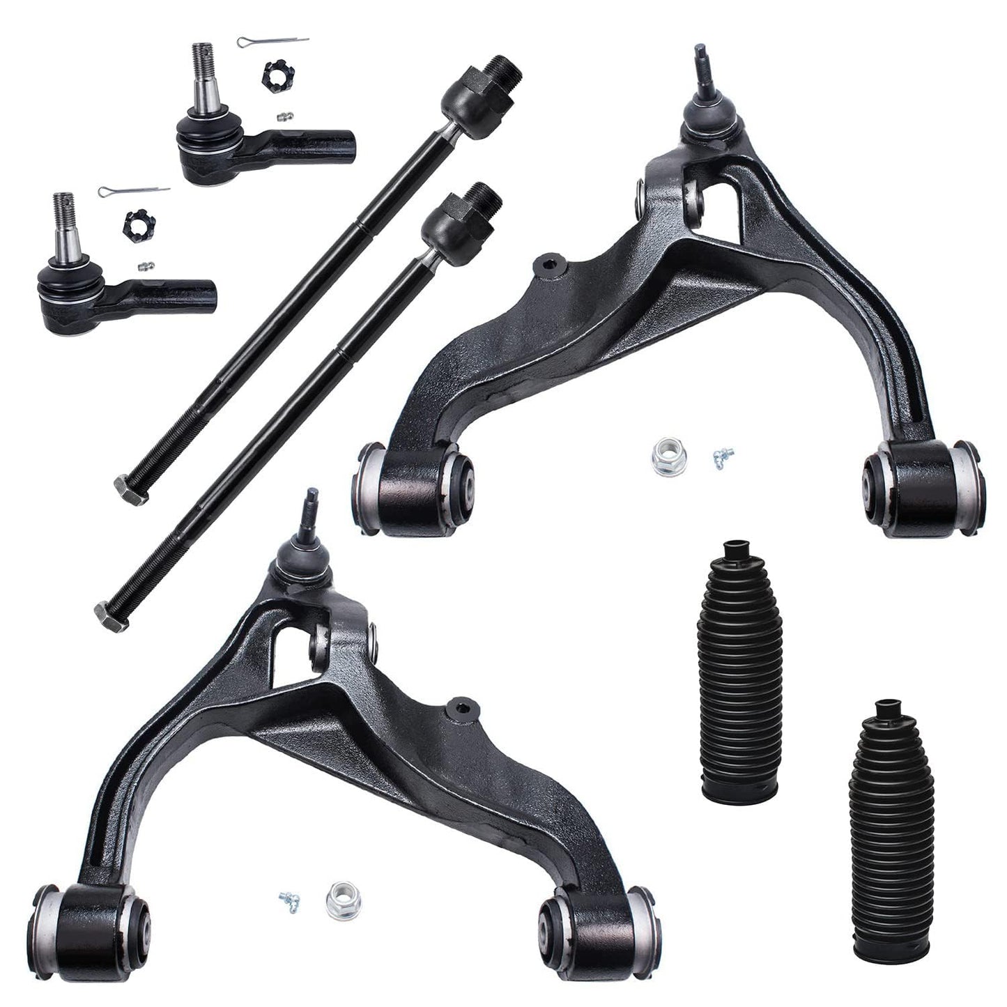 8-Piece Front Suspension Kit with Control Arms Ball Joints & Sway Bar Links for 2WD