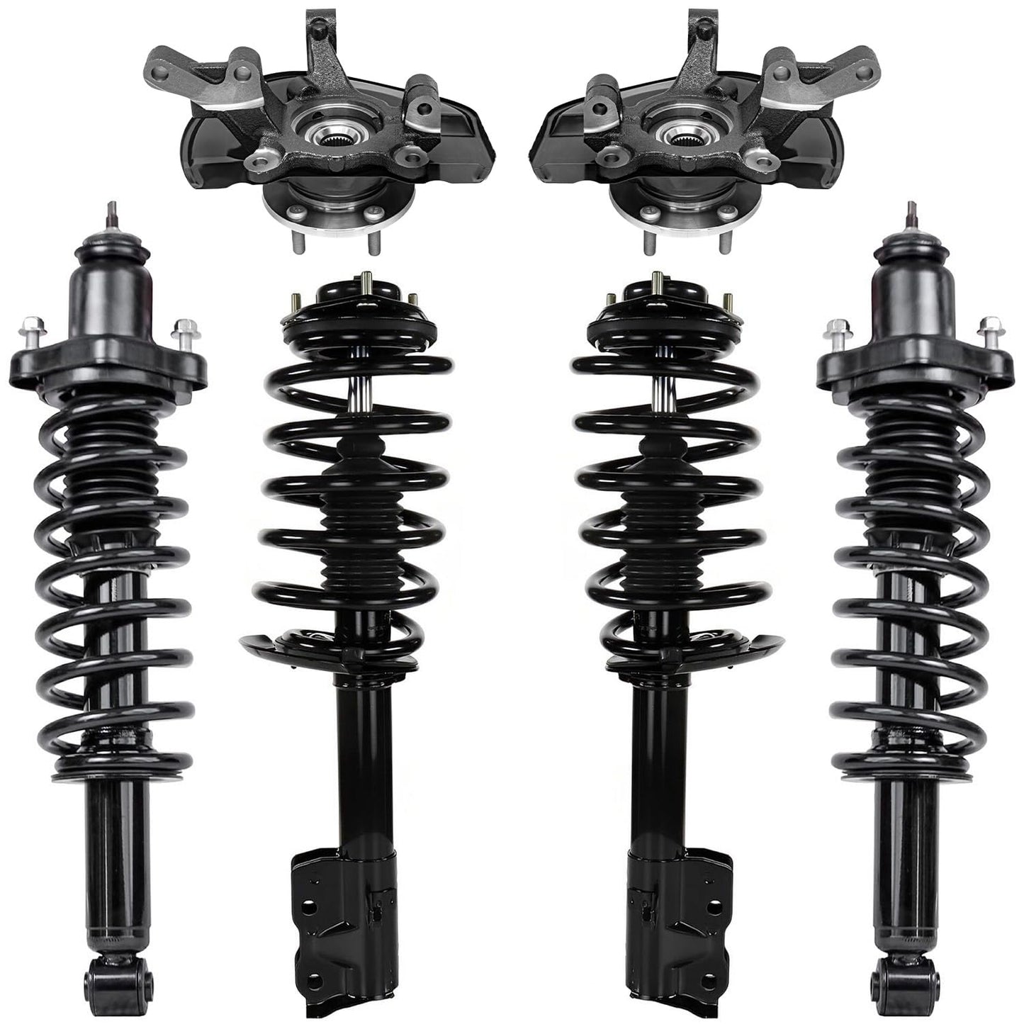 Front & Rear Suspension Kit with Struts Control Arms & Tie Rods for Camaro 2011–2012