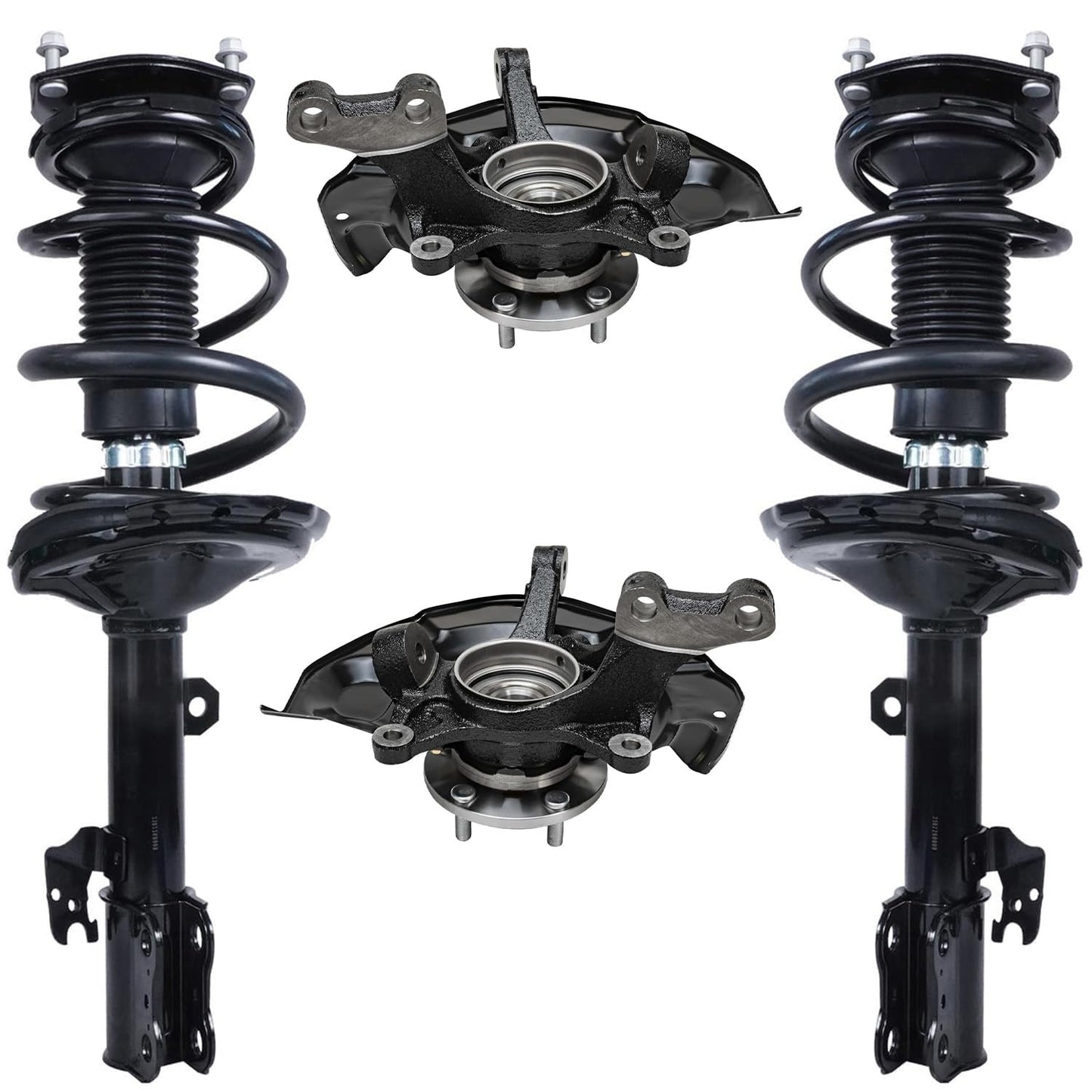 Front & Rear Suspension Kit with Struts Control Arms & Tie Rods for Camaro 2011–2012