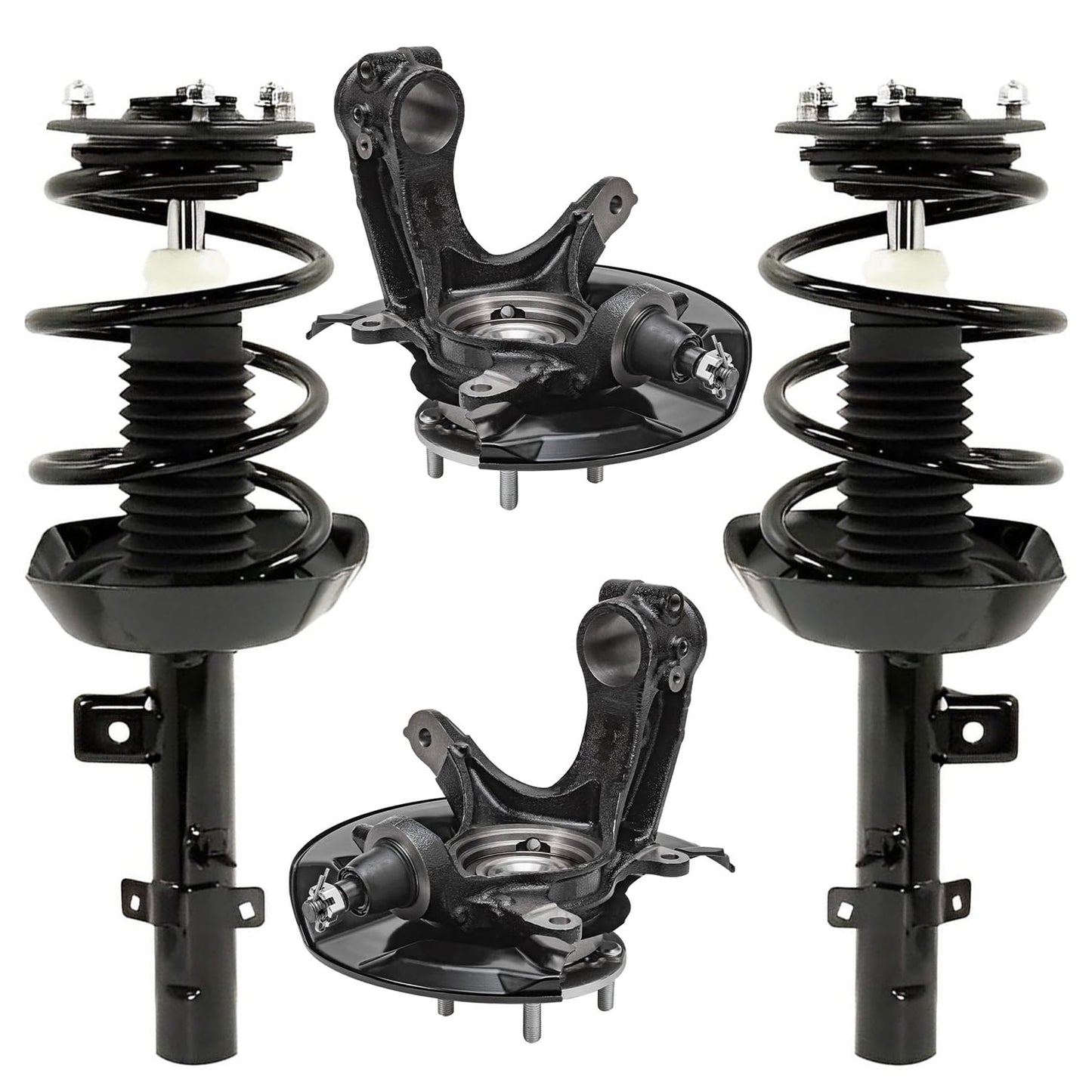 Front & Rear Suspension Kit with Struts Control Arms & Tie Rods for Camaro 2011–2012