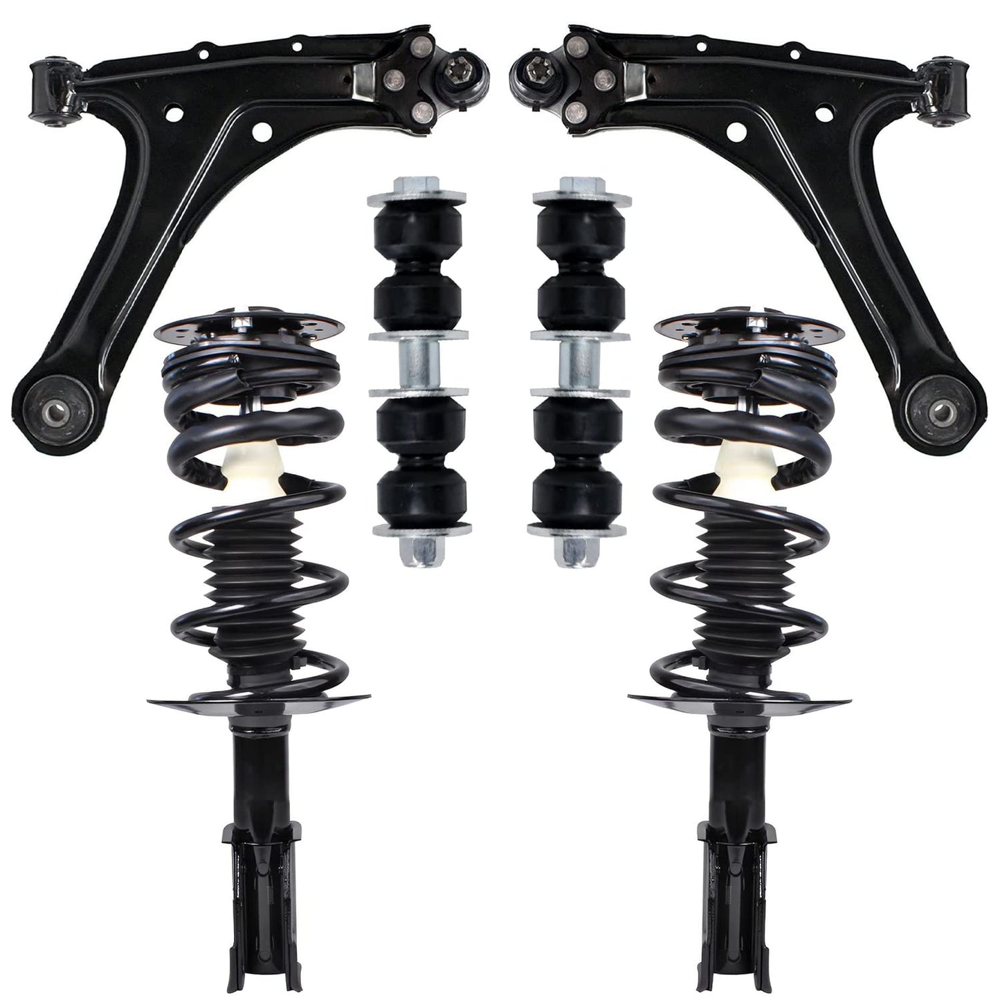 Front & Rear Suspension Kit with Struts Control Arms & Tie Rods for Camaro 2011–2012