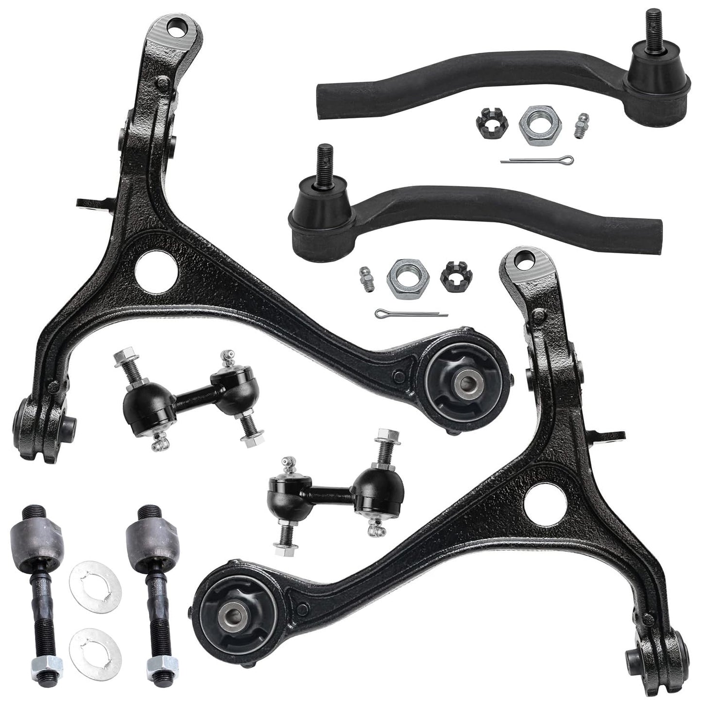 8-Piece Front Suspension Kit with Control Arms Ball Joints & Sway Bar Links for 2WD