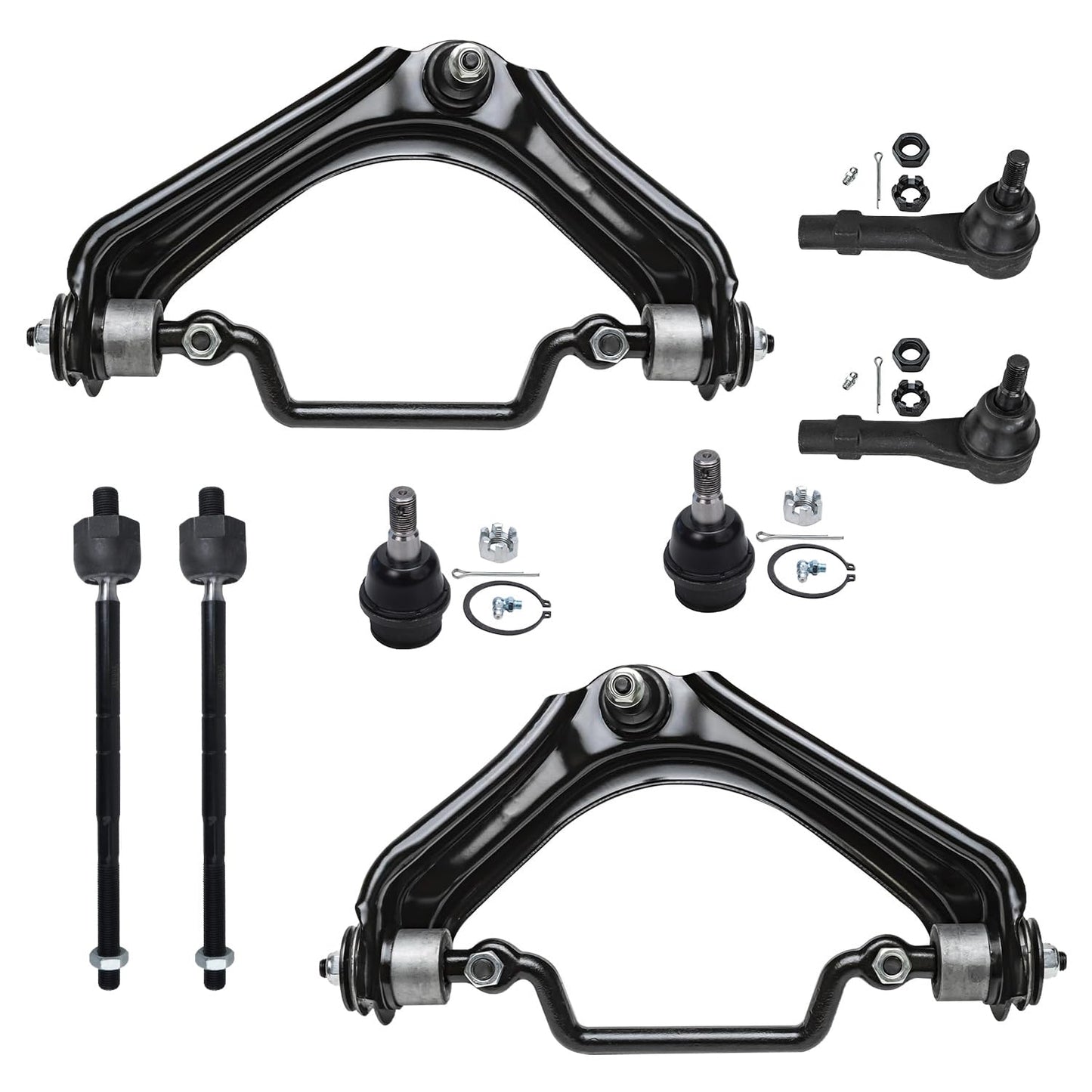 8-Piece Front Suspension Kit with Control Arms Ball Joints & Sway Bar Links for 2WD