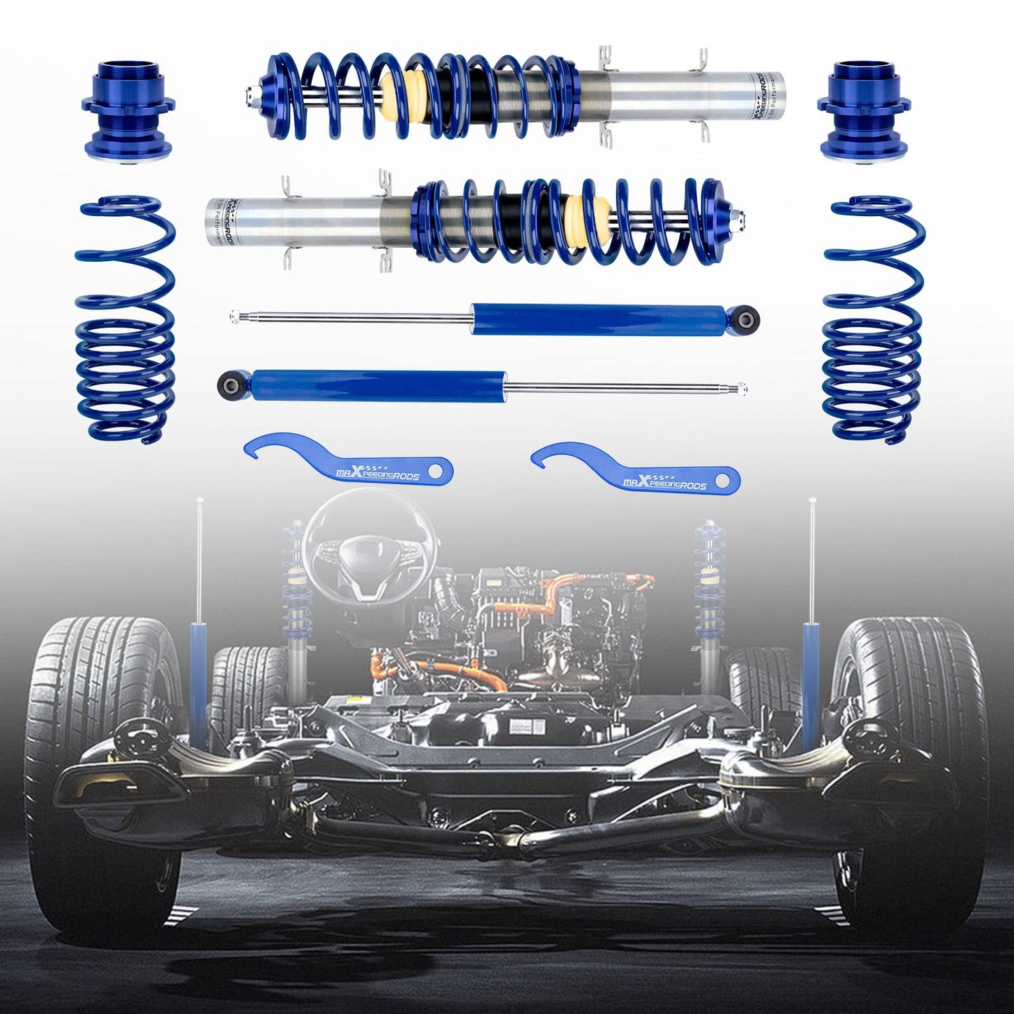 Height Adjustable Coilover Suspension Kit for Golf Jetta Beetle FWD 1997–2010