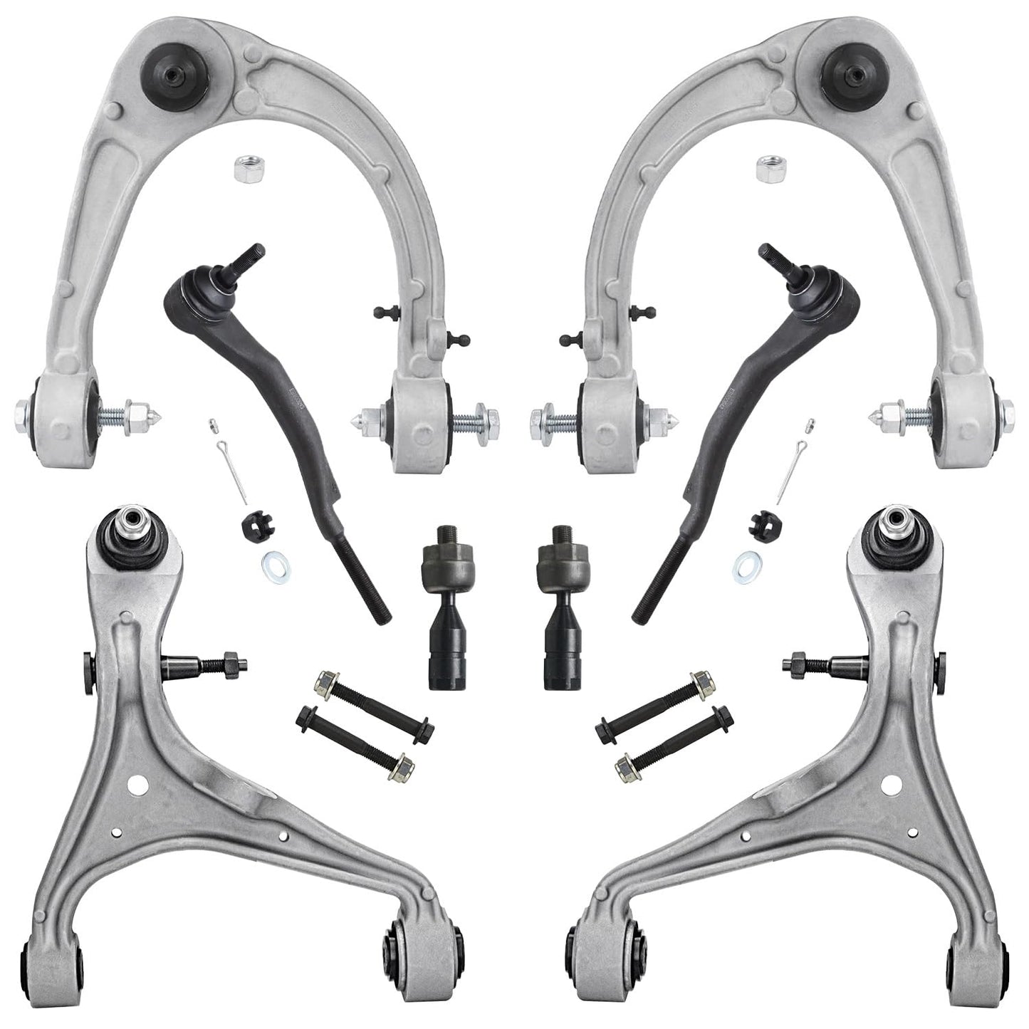 8-Piece Front Suspension Kit with Control Arms Ball Joints & Sway Bar Links for 2WD