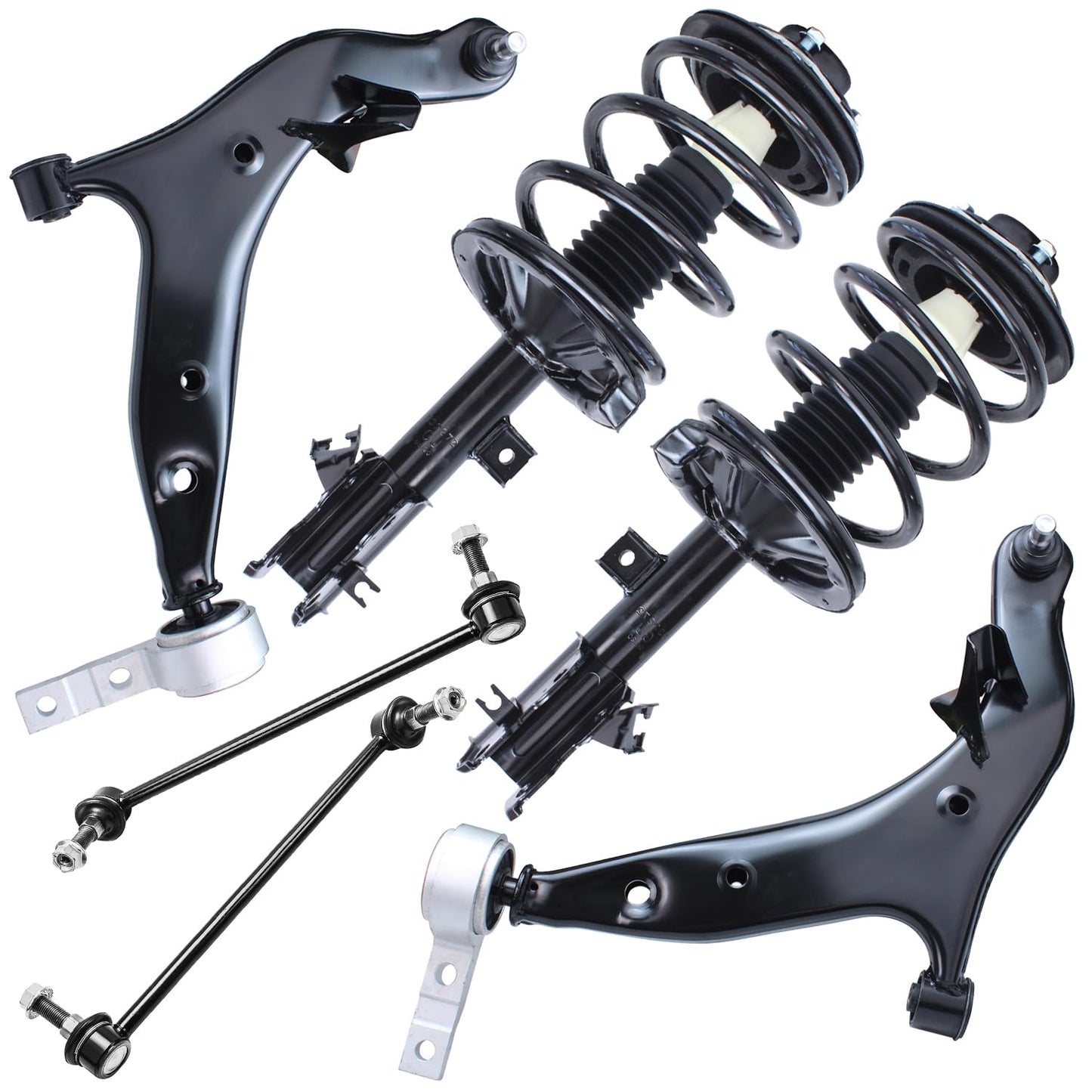 Front & Rear Suspension Kit with Struts Control Arms & Tie Rods for Camaro 2011–2012
