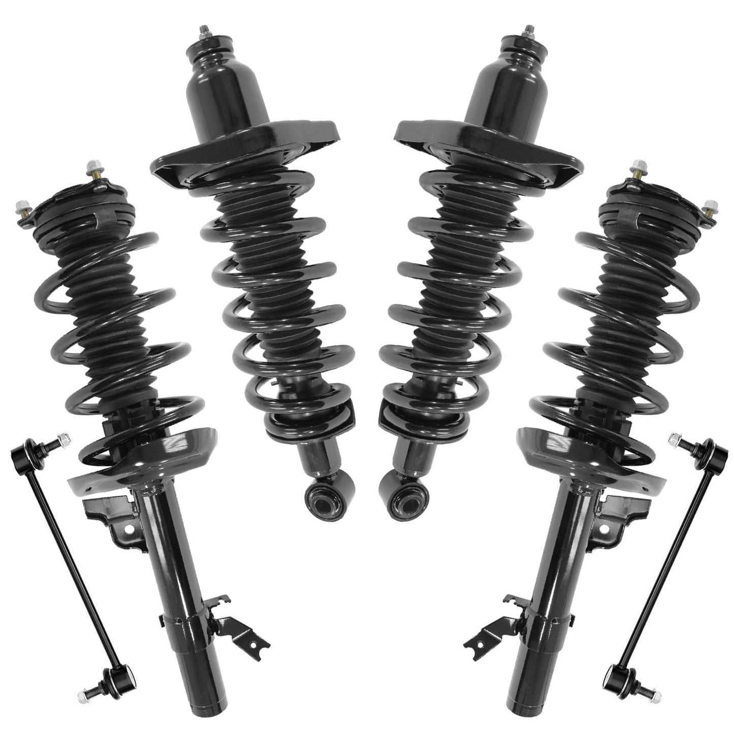 Front & Rear Suspension Kit with Struts Control Arms & Tie Rods for Camaro 2011–2012