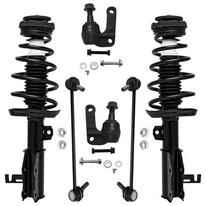 Front & Rear Suspension Kit with Struts Control Arms & Tie Rods for Camaro 2011–2012