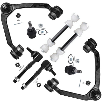 8-Piece Front Suspension Kit with Control Arms Ball Joints & Sway Bar Links for 2WD