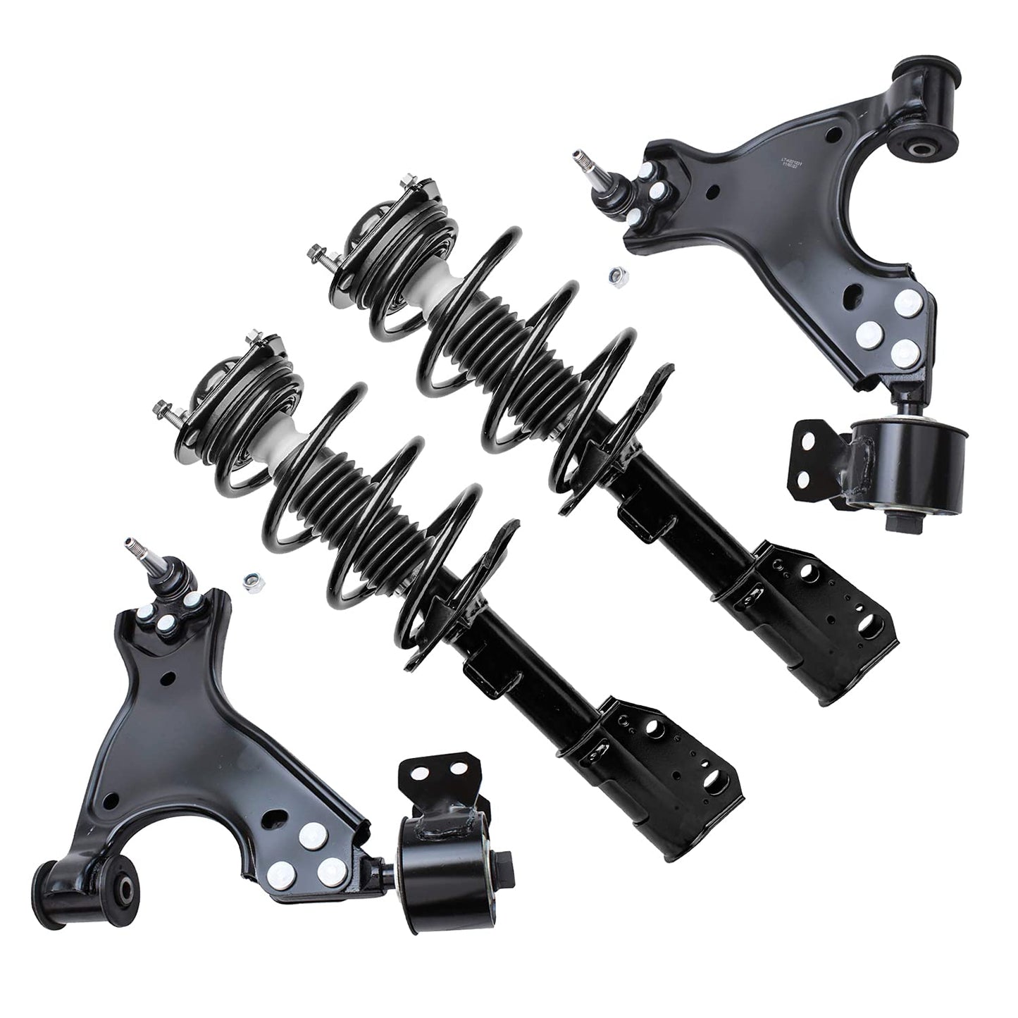 Front & Rear Suspension Kit with Struts Control Arms & Tie Rods for Camaro 2011–2012