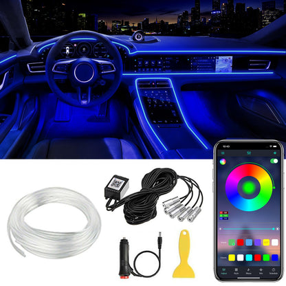 5 in 1 Interior Car LED Strip Lights APP Control