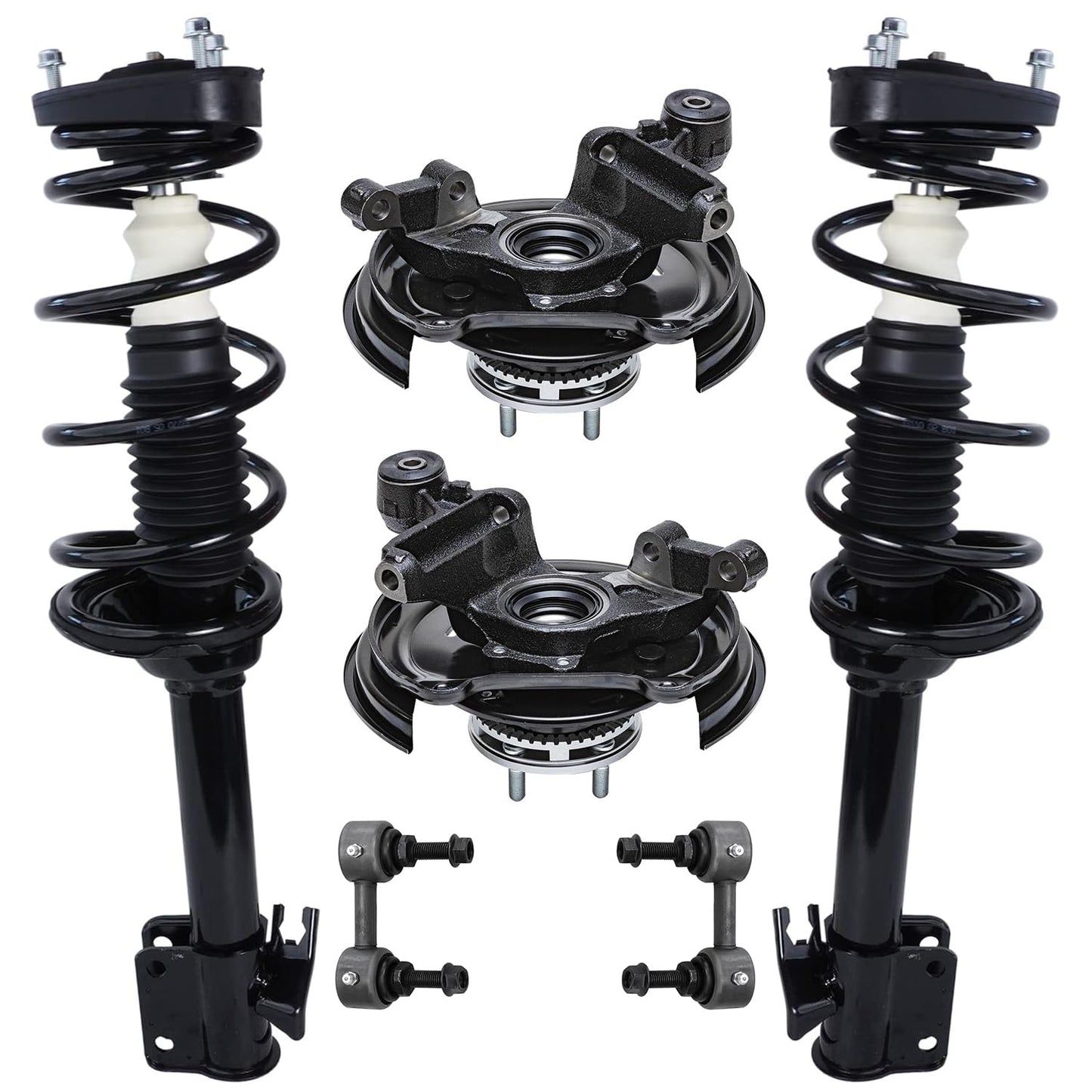 Front & Rear Suspension Kit with Struts Control Arms & Tie Rods for Camaro 2011–2012