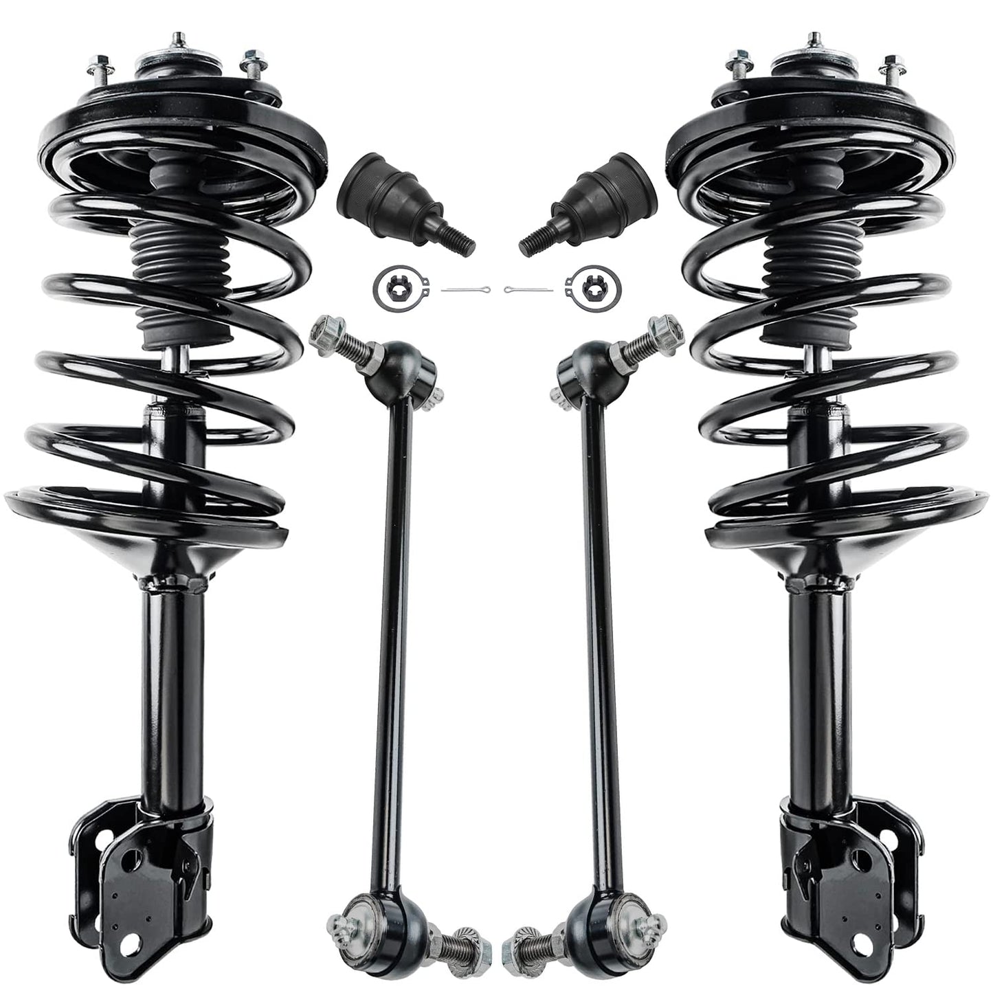 Front & Rear Suspension Kit with Struts Control Arms & Tie Rods for Camaro 2011–2012