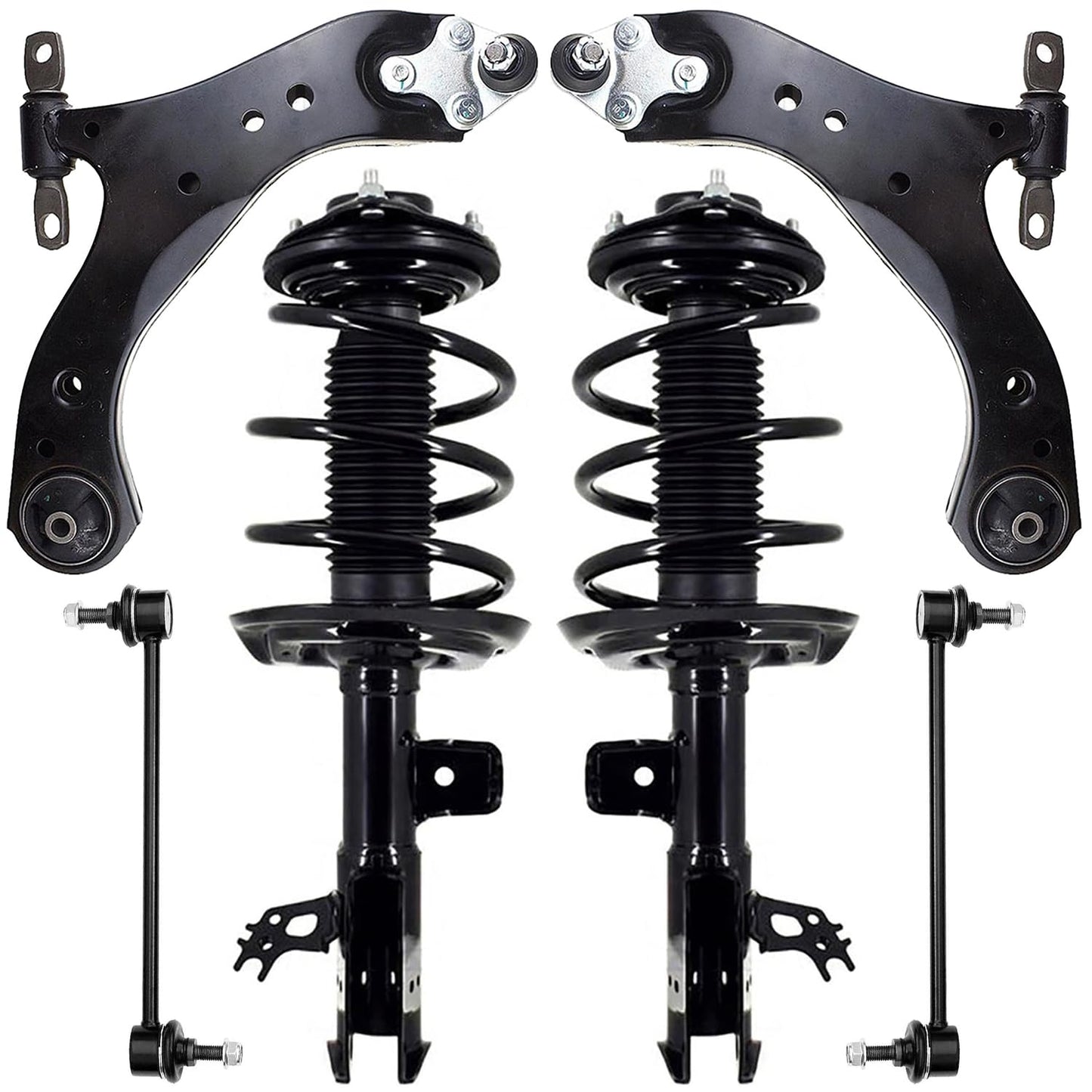 Front & Rear Suspension Kit with Struts Control Arms & Tie Rods for Camaro 2011–2012