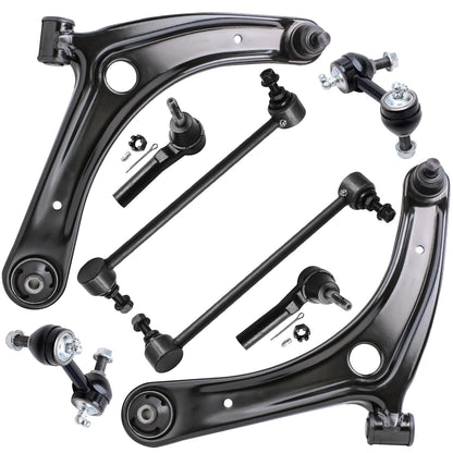 8-Piece Front Suspension Kit with Control Arms Ball Joints & Sway Bar Links for 2WD
