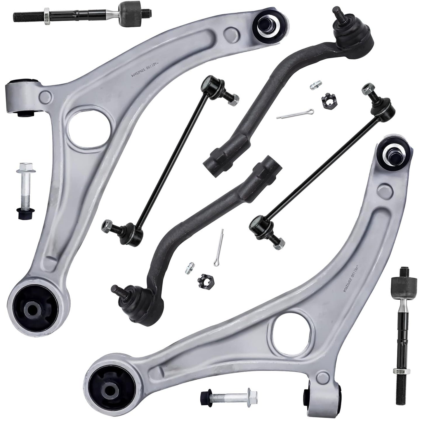 8-Piece Front Suspension Kit with Control Arms Ball Joints & Sway Bar Links for 2WD