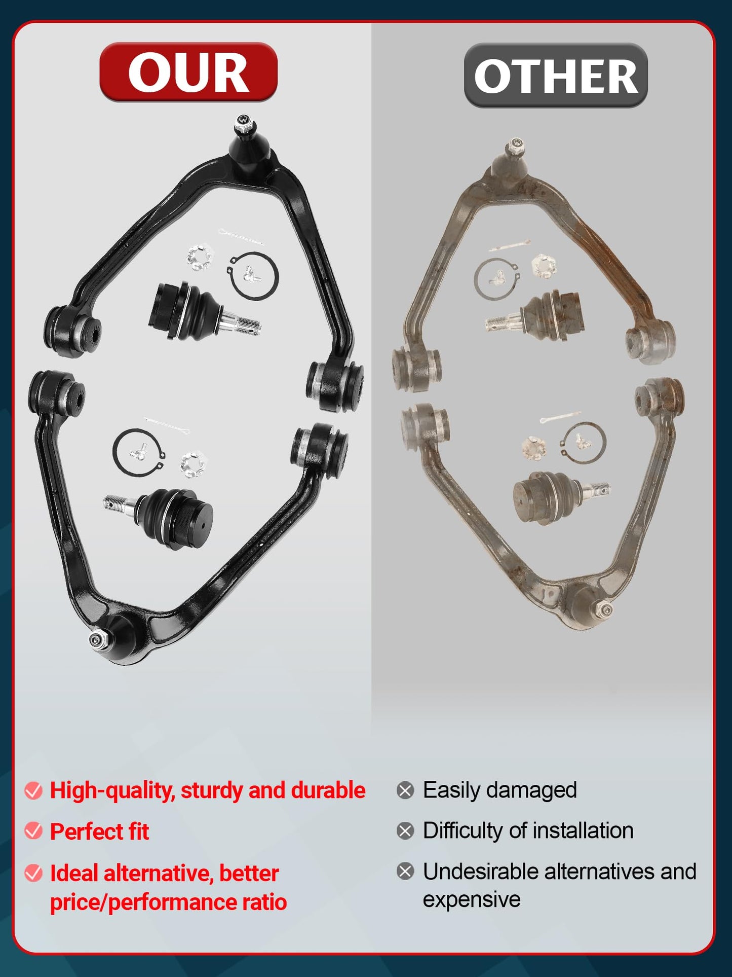 7-Piece Steering Kit with Inner Outer Tie Rods Pitman & Idler Arm for Silverado Sierra Tahoe 4WD