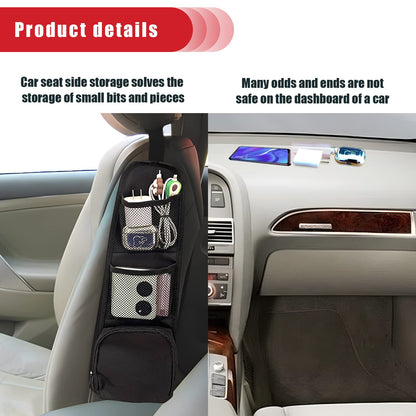 Multi-Pocket Car Seat Hanging Organizer Storage Bag for Phone Wallet Glasses