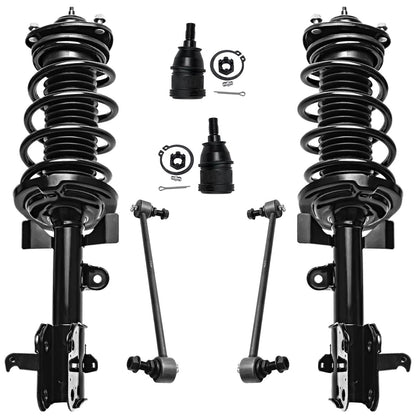 Front & Rear Suspension Kit with Struts Control Arms & Tie Rods for Camaro 2011–2012
