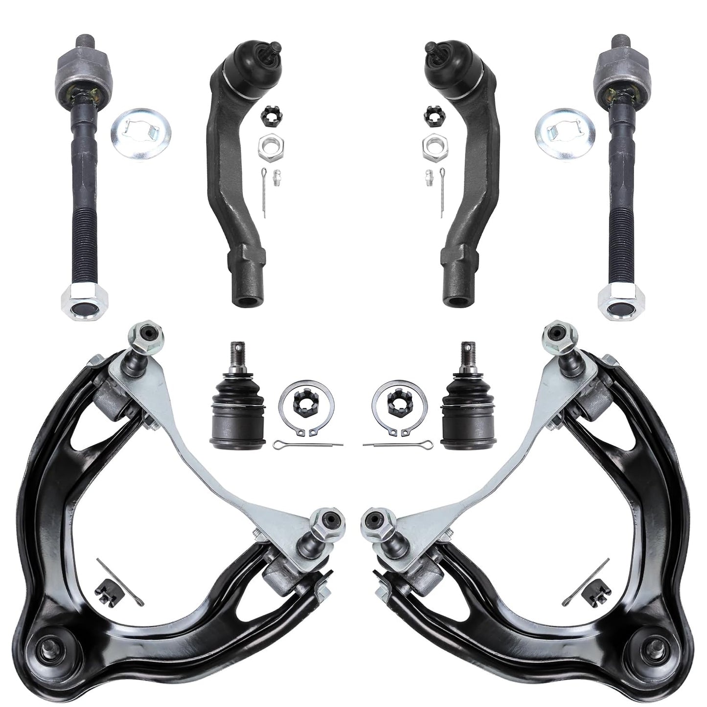 8-Piece Front Suspension Kit with Control Arms Ball Joints & Sway Bar Links for 2WD