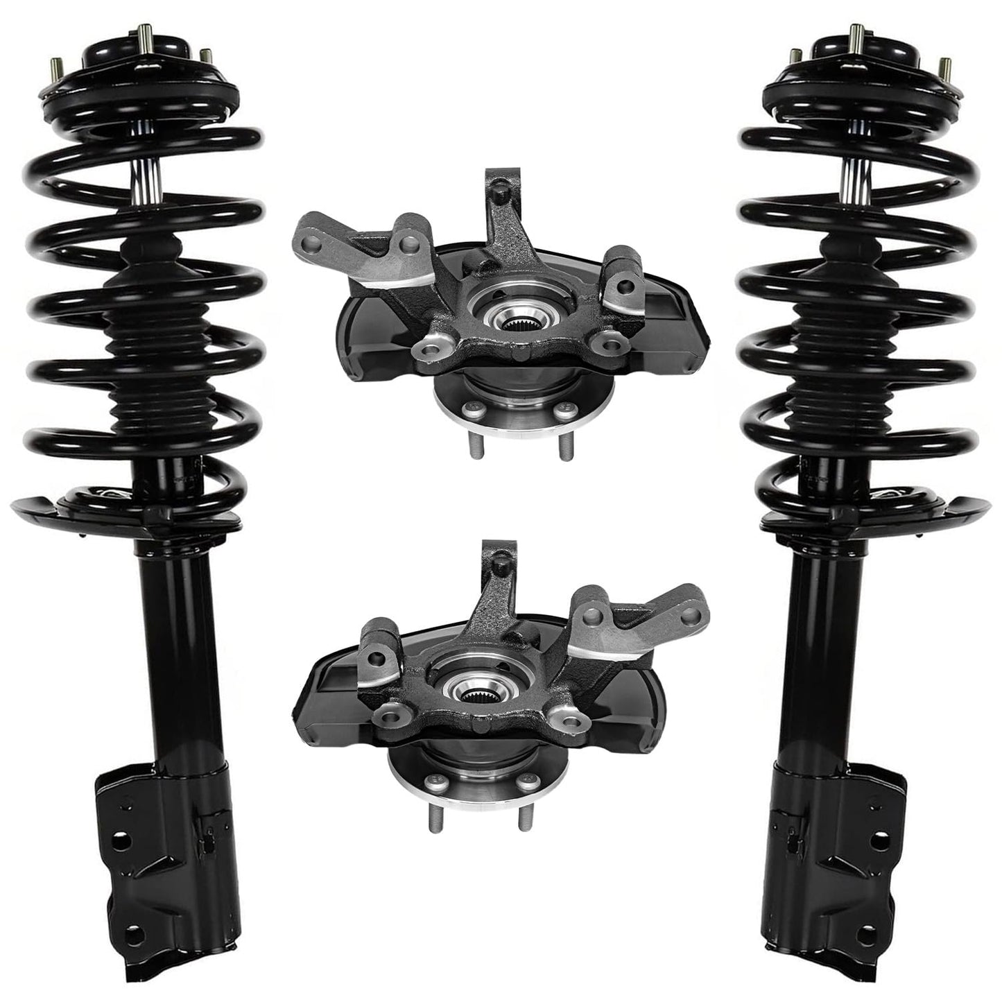 Front & Rear Suspension Kit with Struts Control Arms & Tie Rods for Camaro 2011–2012