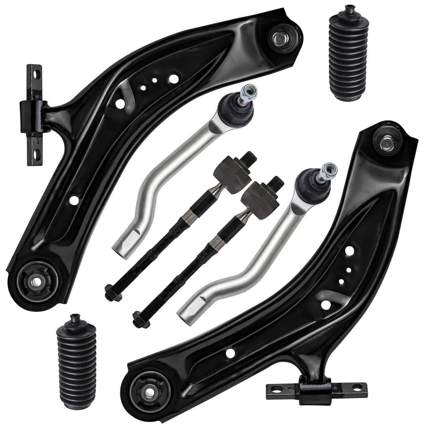 8-Piece Front Suspension Kit with Control Arms Ball Joints & Sway Bar Links for 2WD