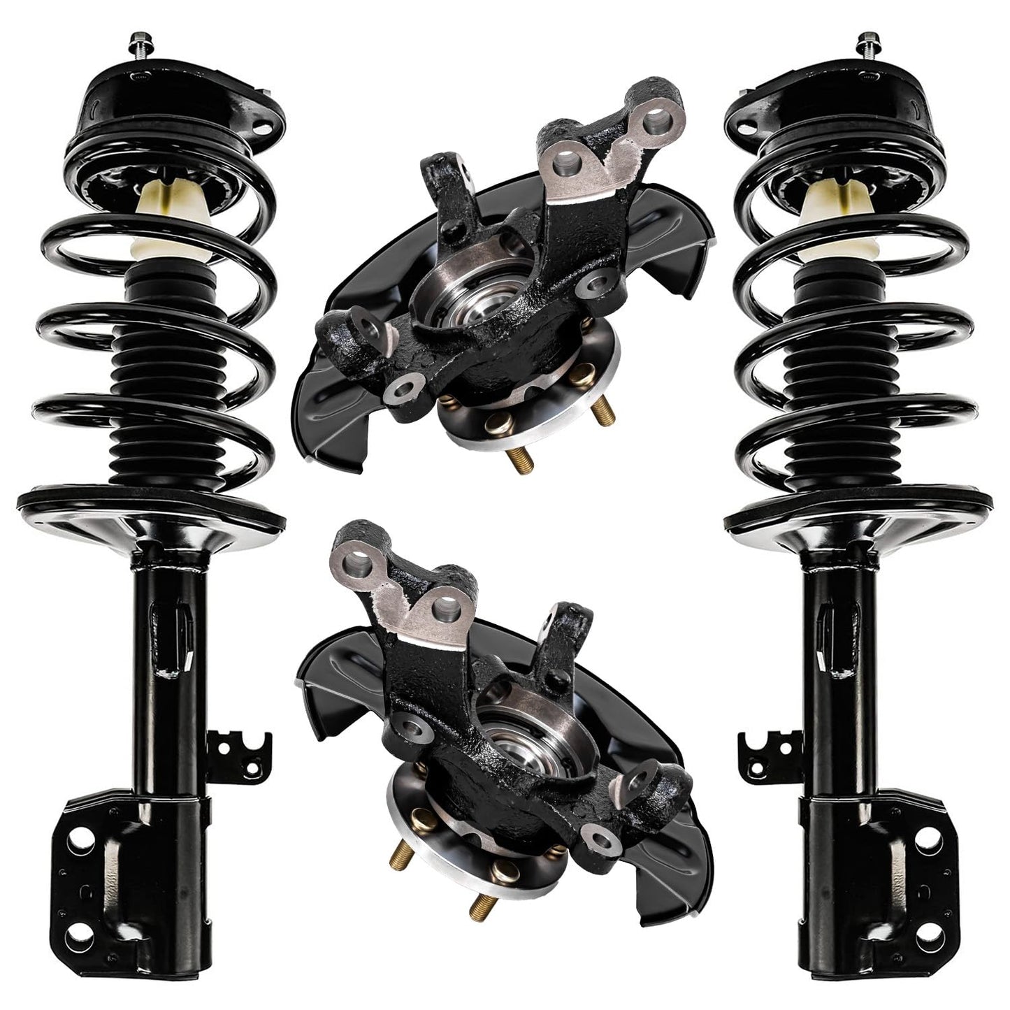 Front & Rear Suspension Kit with Struts Control Arms & Tie Rods for Camaro 2011–2012