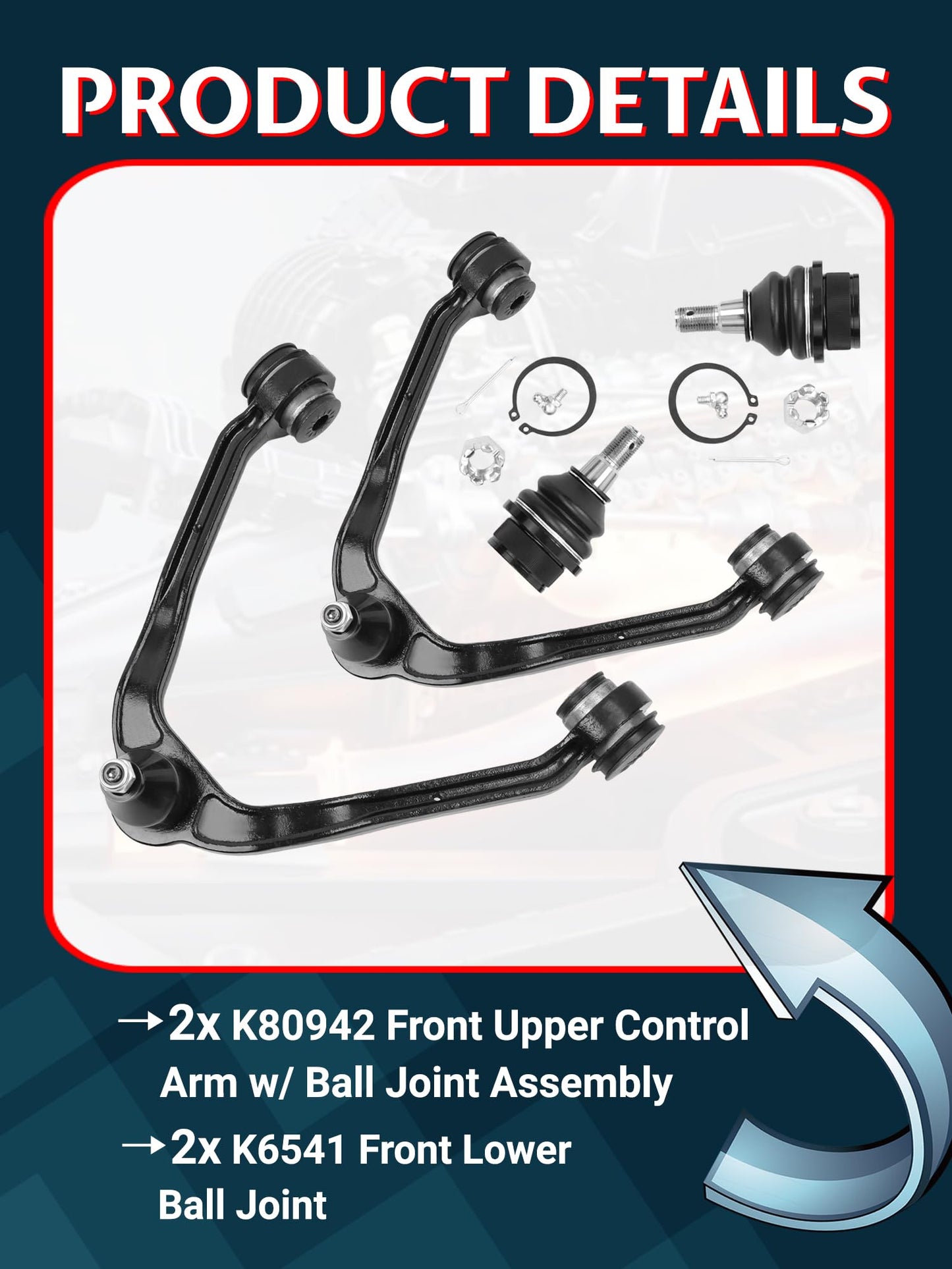 7-Piece Steering Kit with Inner Outer Tie Rods Pitman & Idler Arm for Silverado Sierra Tahoe 4WD