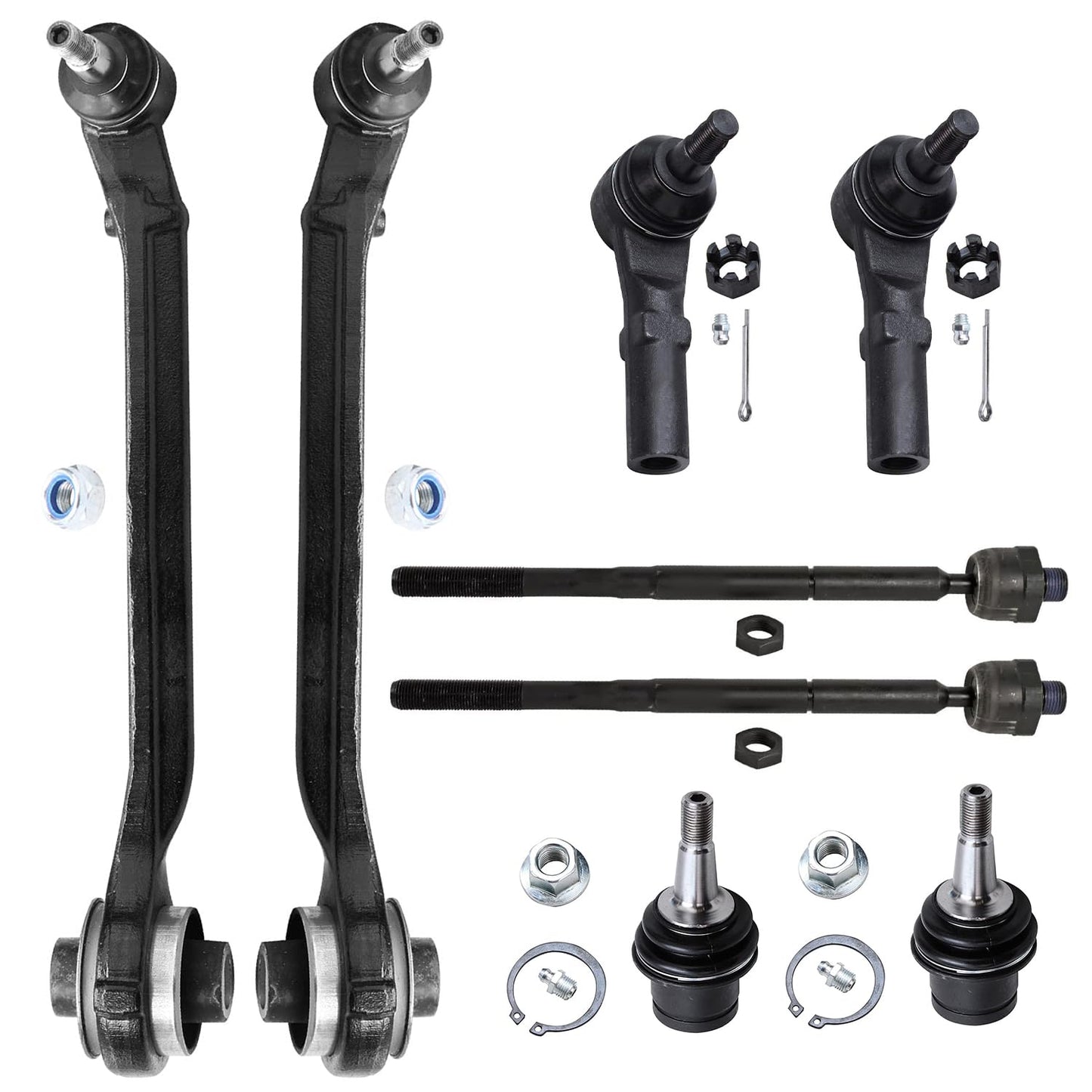 8-Piece Front Suspension Kit with Control Arms Ball Joints & Sway Bar Links for 2WD