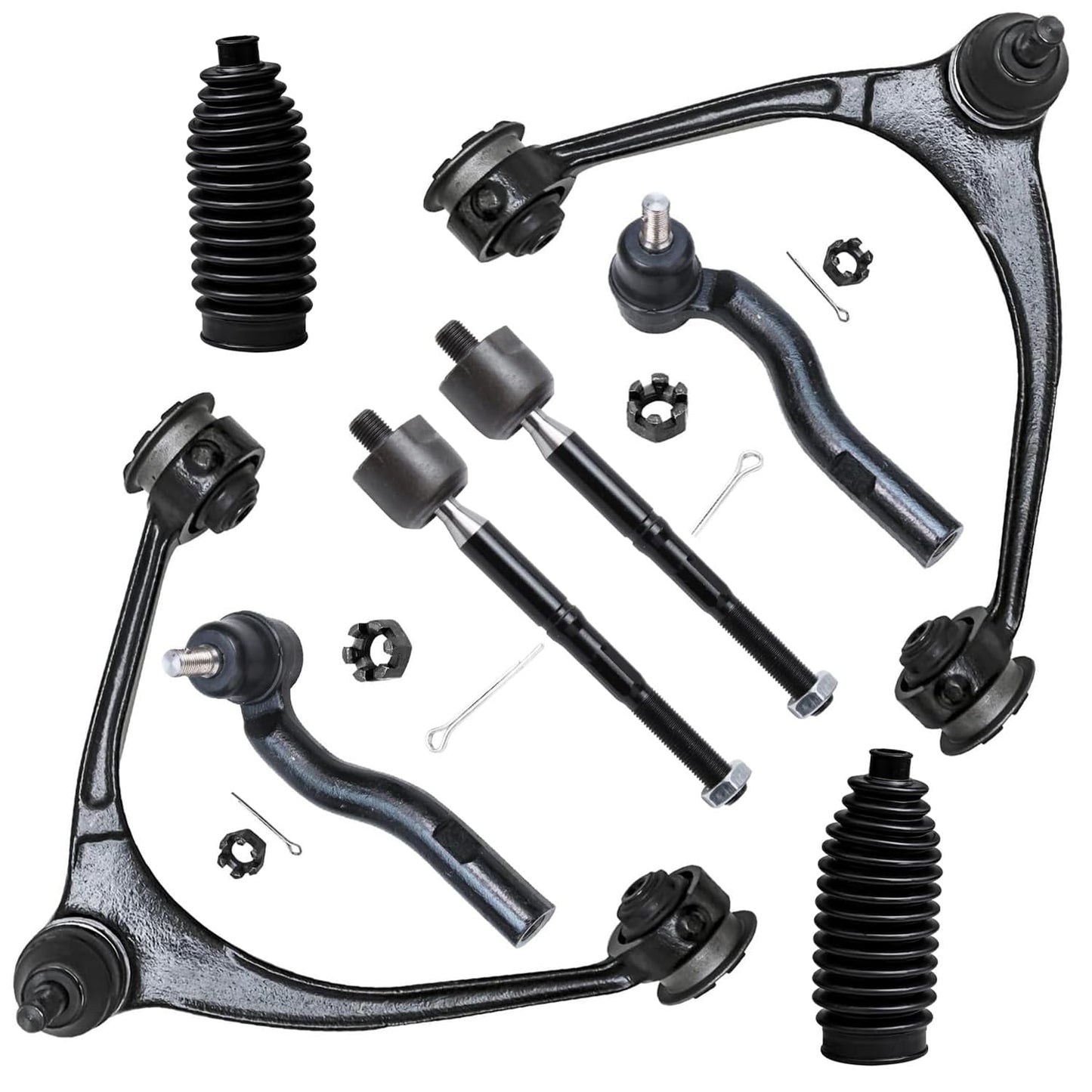 8-Piece Front Suspension Kit with Control Arms Ball Joints & Sway Bar Links for 2WD