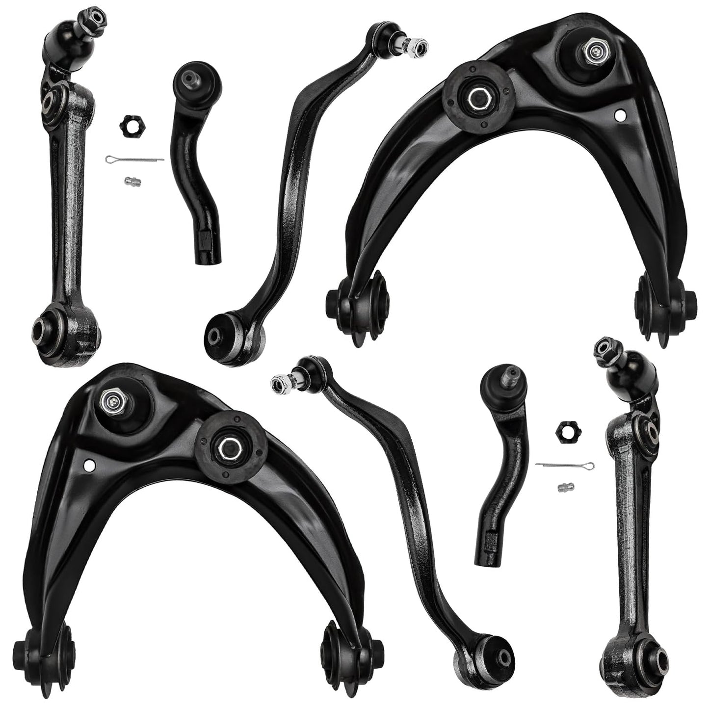 8-Piece Front Suspension Kit with Control Arms Ball Joints & Sway Bar Links for 2WD