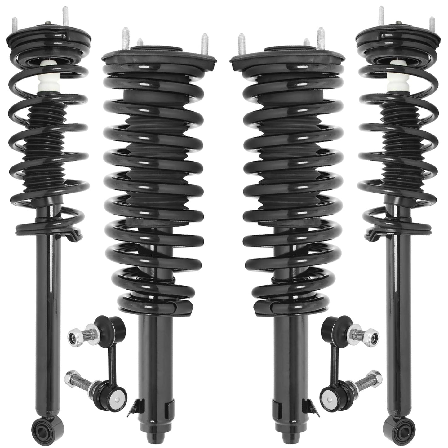 Front & Rear Suspension Kit with Struts Control Arms & Tie Rods for Camaro 2011–2012