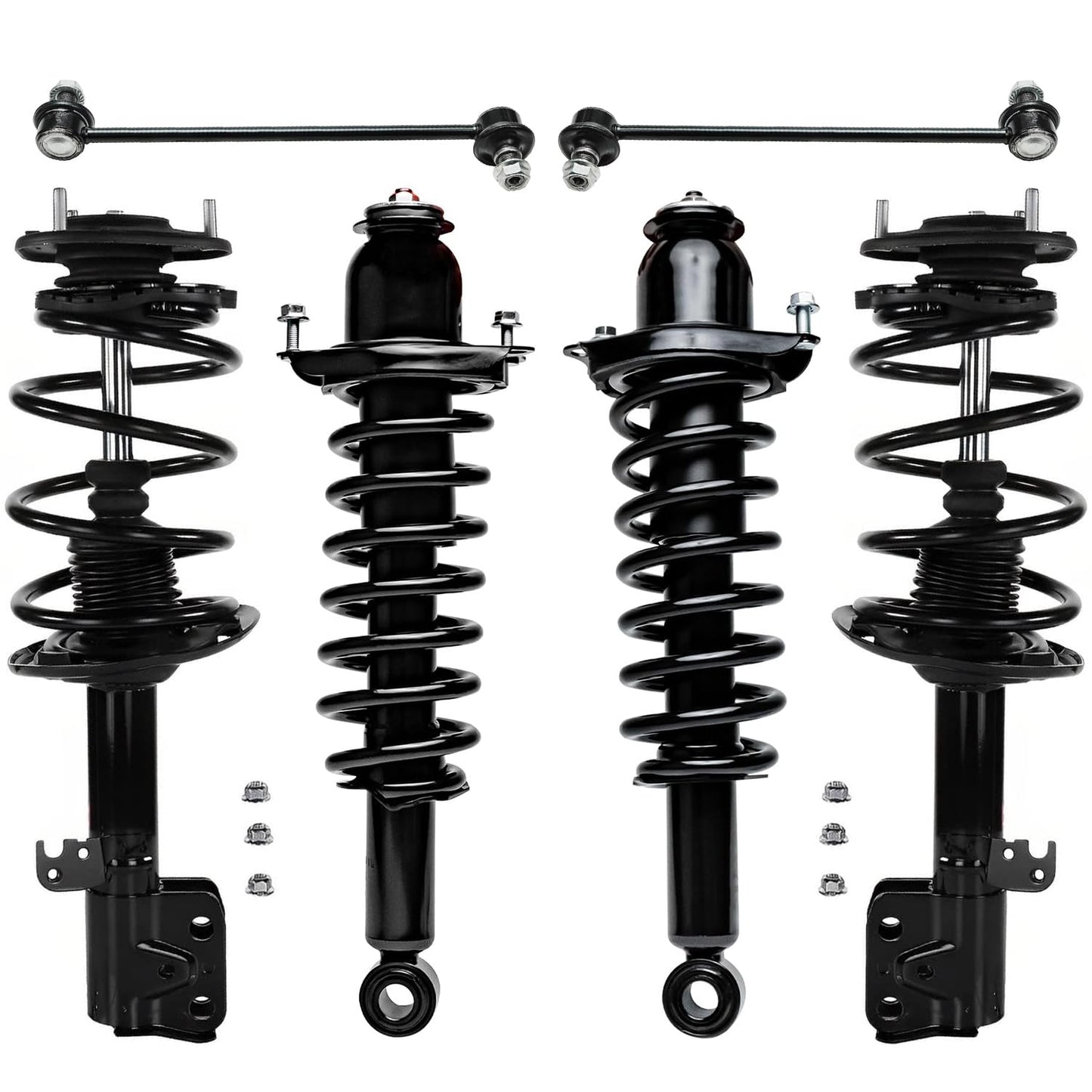 Front & Rear Suspension Kit with Struts Control Arms & Tie Rods for Camaro 2011–2012