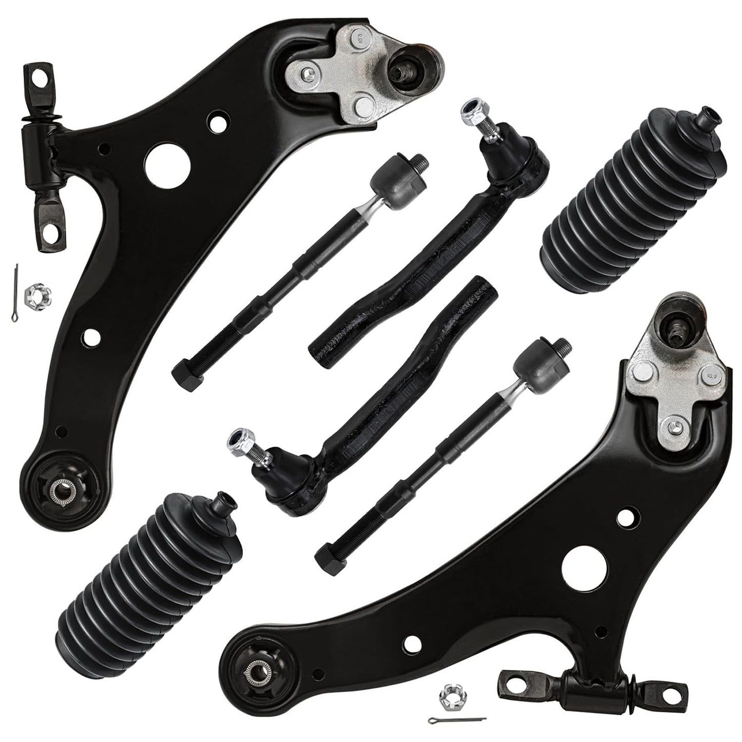 8-Piece Front Suspension Kit with Control Arms Ball Joints & Sway Bar Links for 2WD