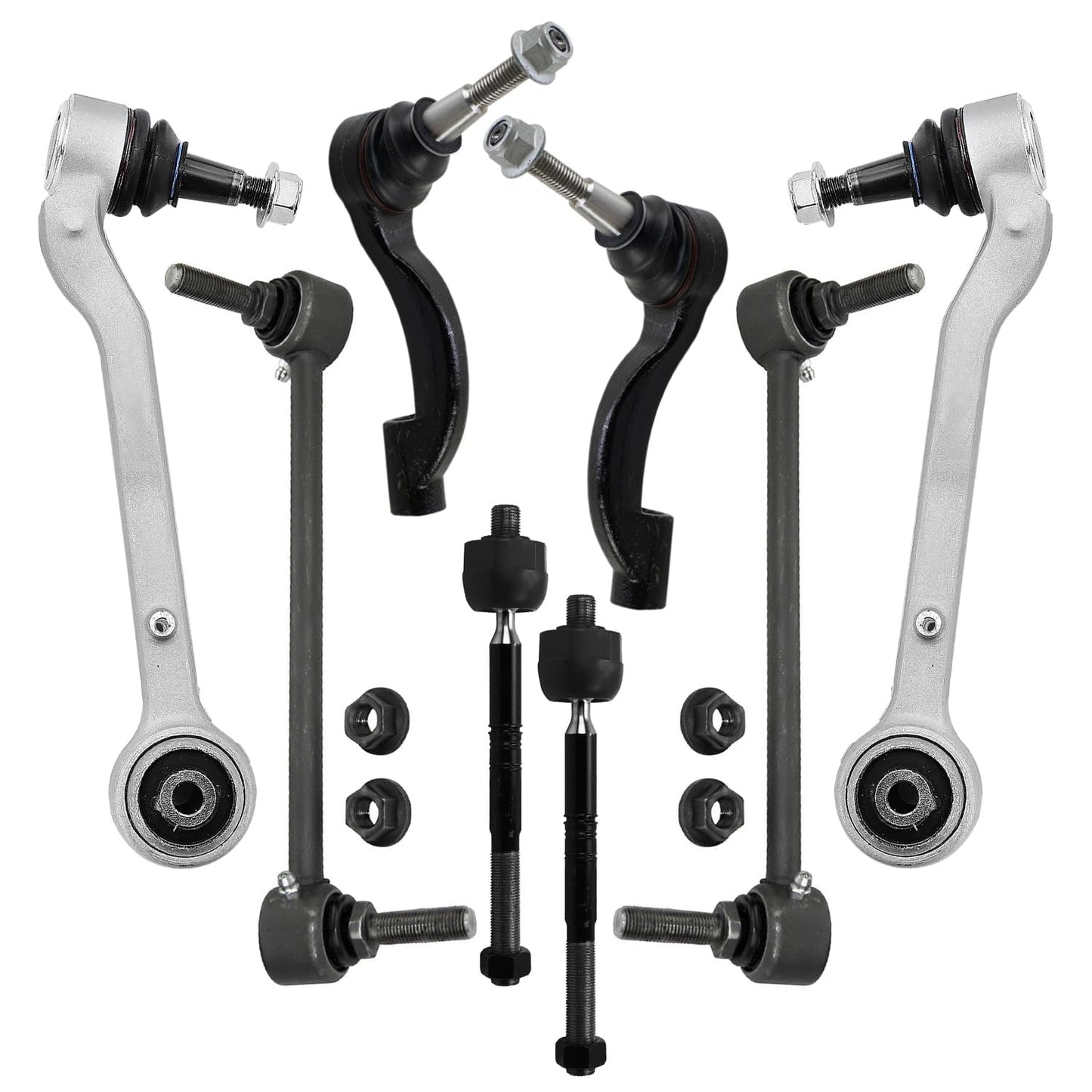 8-Piece Front Suspension Kit with Control Arms Ball Joints & Sway Bar Links for 2WD